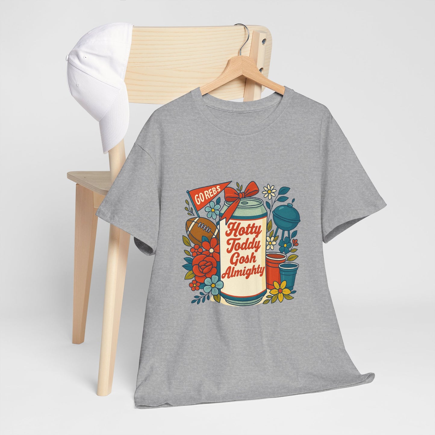 Hotty Toddy Heavy Cotton Tee - Unisex Graphic T-Shirt, Casual Wear, College Apparel, Gift for Students, Spring Break Fashion