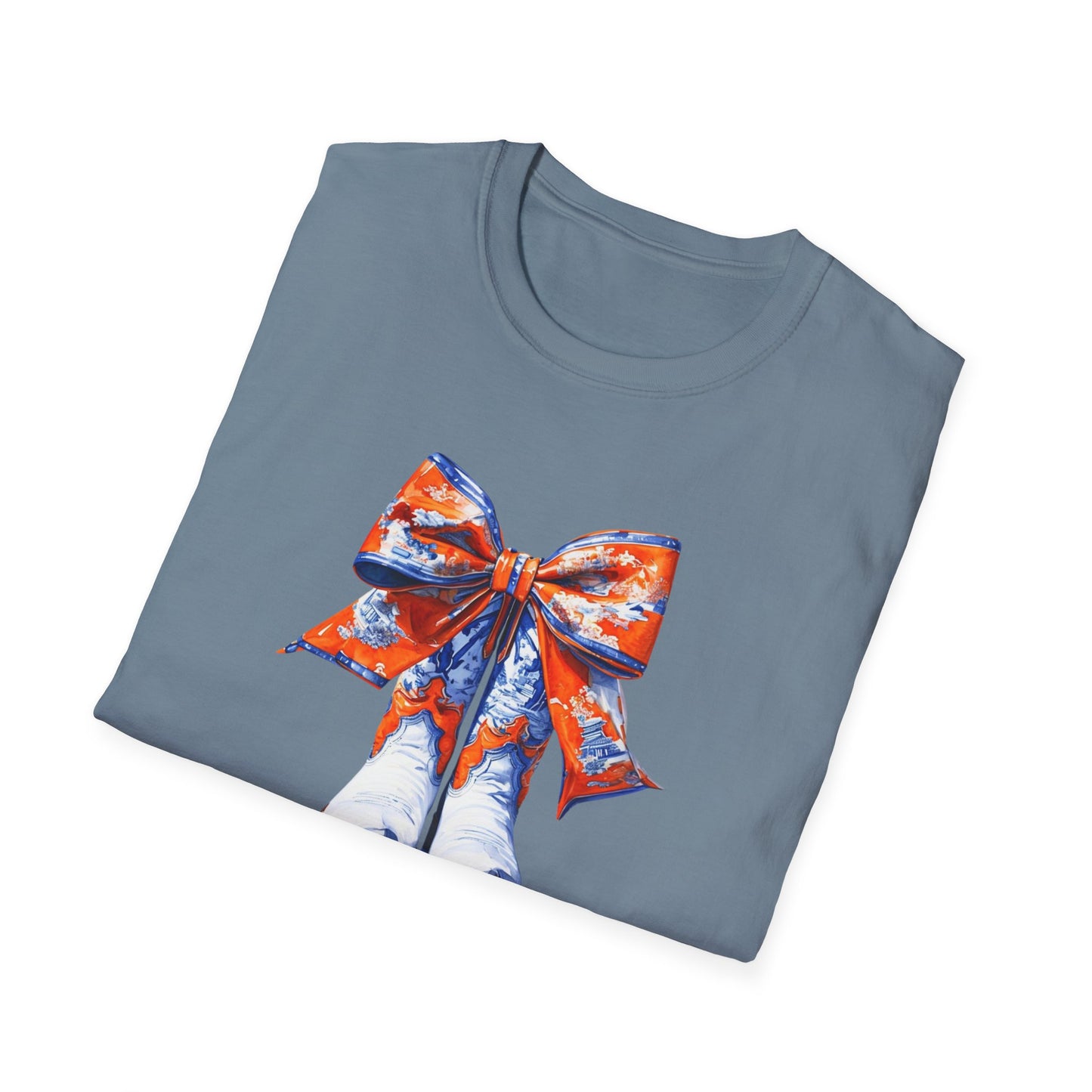 AU Coquette Boot Bow Cheerful Unisex T-Shirt with Bow Design - Perfect for Game Day, Sports Fans, Birthdays, and Casual Wear, Go Tigers!
