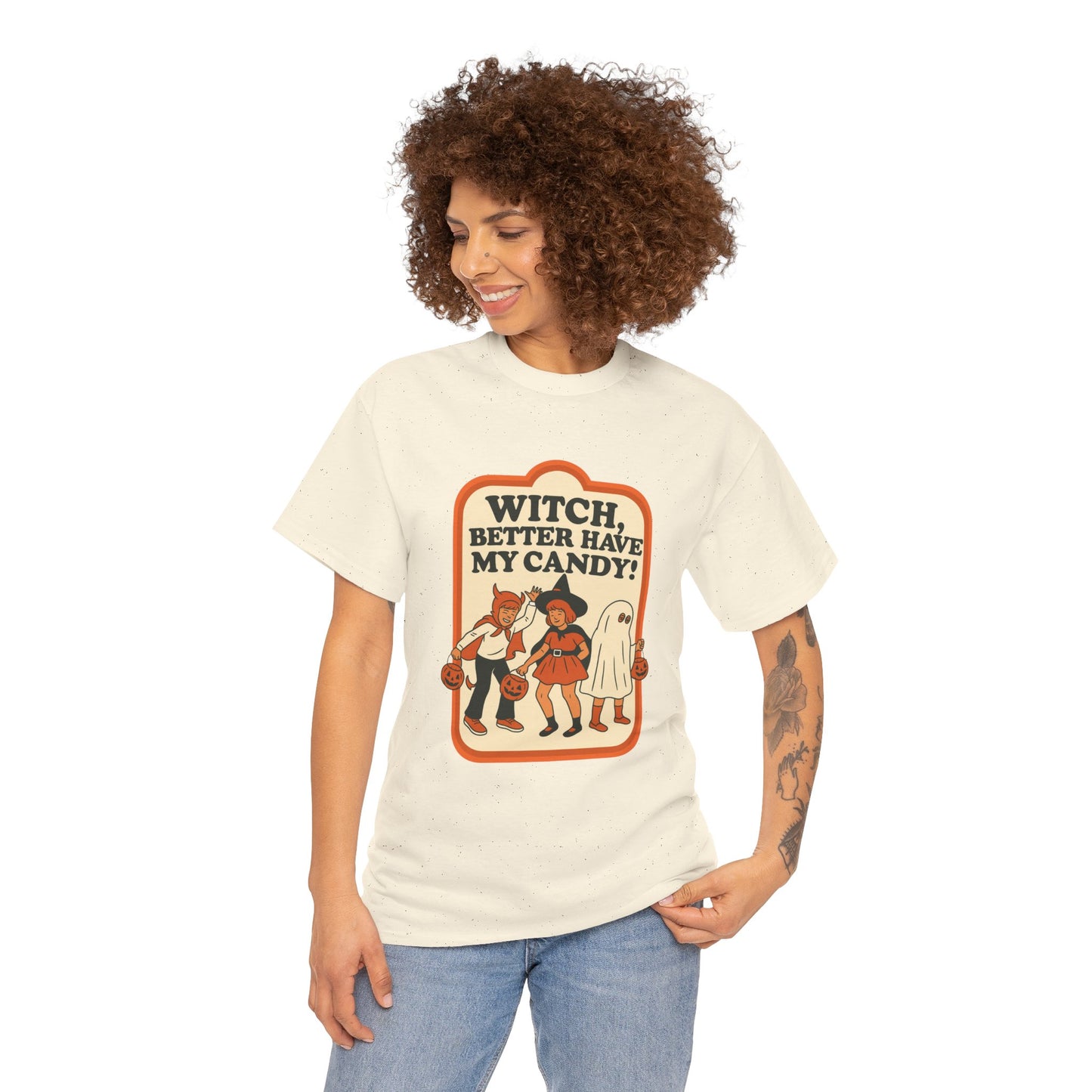 Halloween Witch Candy Tee - Unisex Cotton Shirt