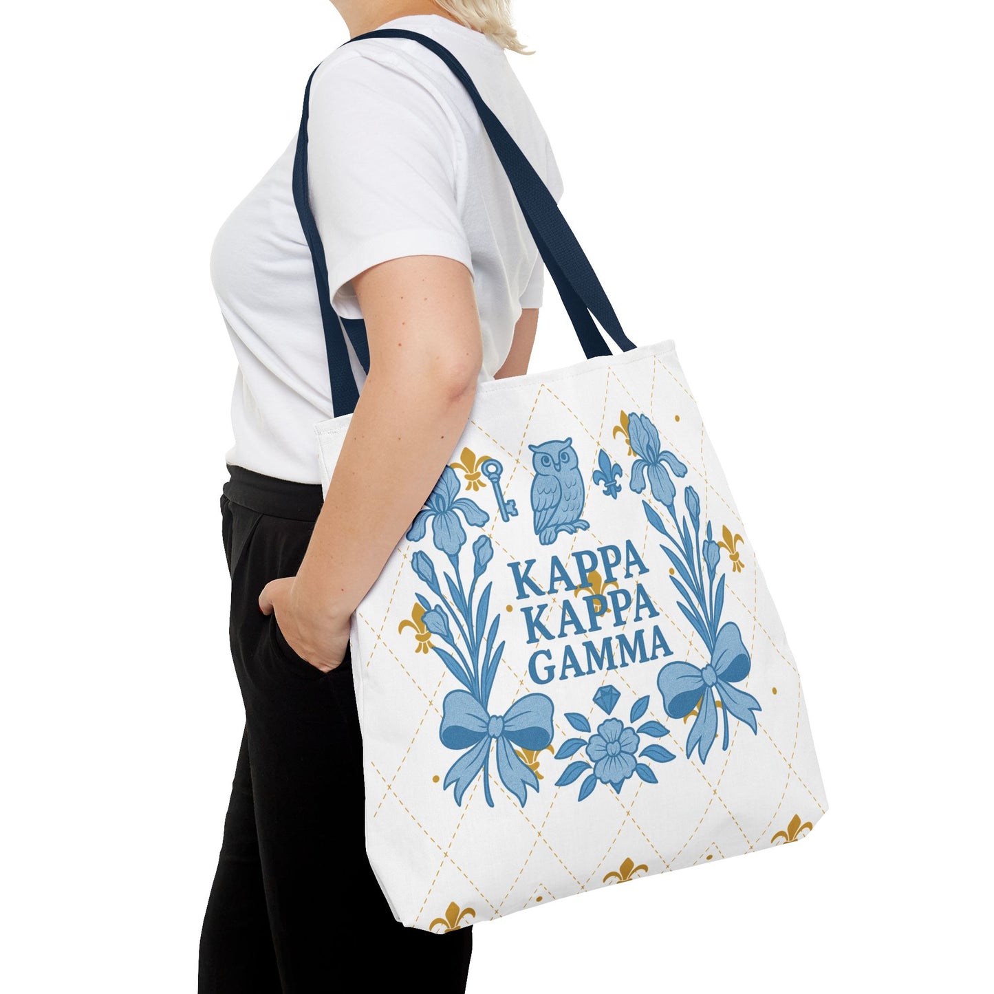 Floral KKG Sorority Tote Bag | College Student Gift, Event Tote
