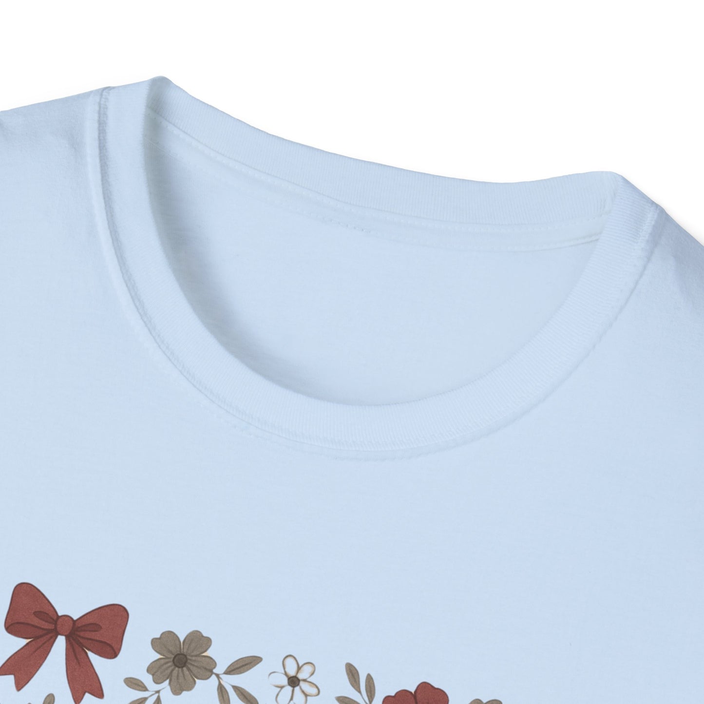 Texas Floral Unisex Softstyle T-Shirt, Vintage Texas Tee, Texas Pride Shirt, Casual Wear, Gift for Texas Lovers, Holiday T-Shirt