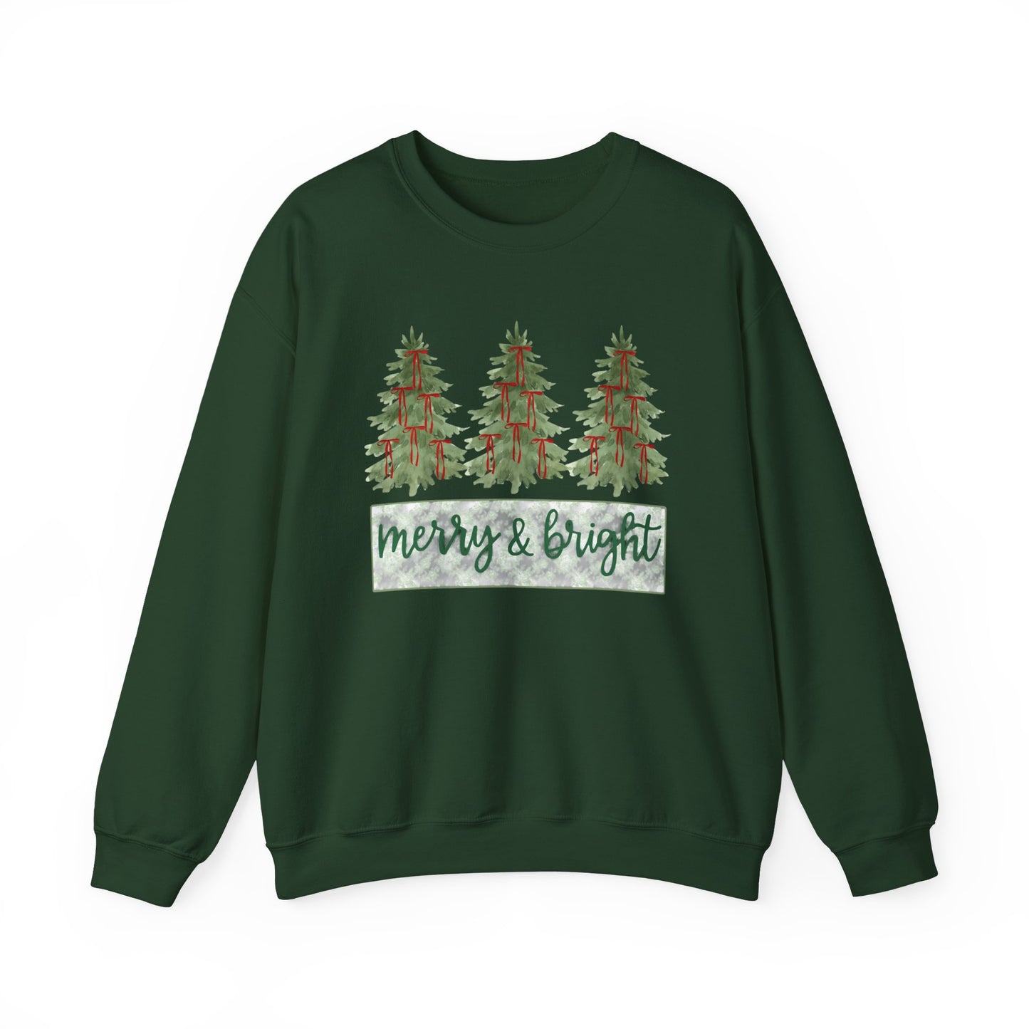 Merry & Bright Crewneck Sweatshirt | Cozy Holiday Gift, Unisex Apparel, Christmas Sweatshirt, Festive Fashion, Winter Wardrobe Essential