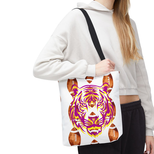 Vibrant Tiger Print Tote Bag - LSU Fans Gift