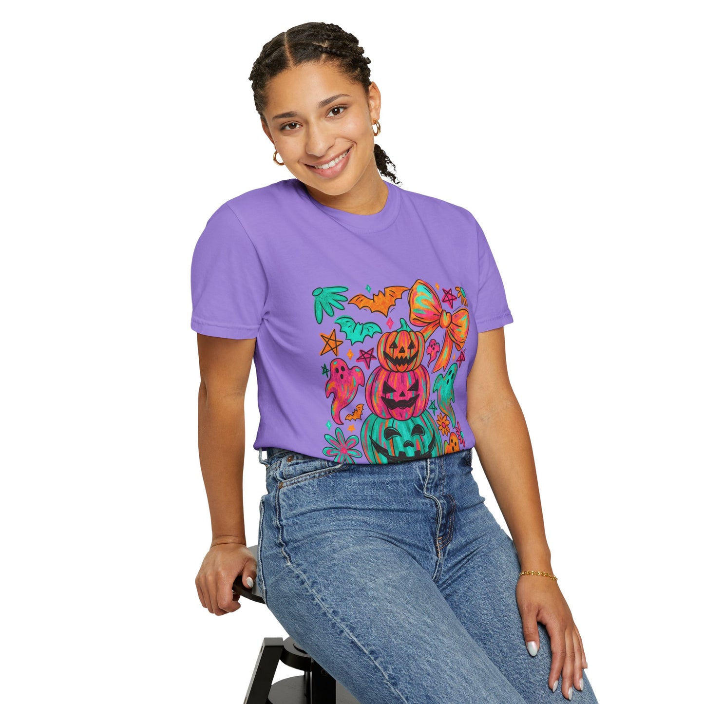 Whimsical Halloween T-Shirt, Perfect for Fall Celebrations, Ghosts & Pumpkins Design, Unisex Tee, Festive Apparel, Halloween Costume