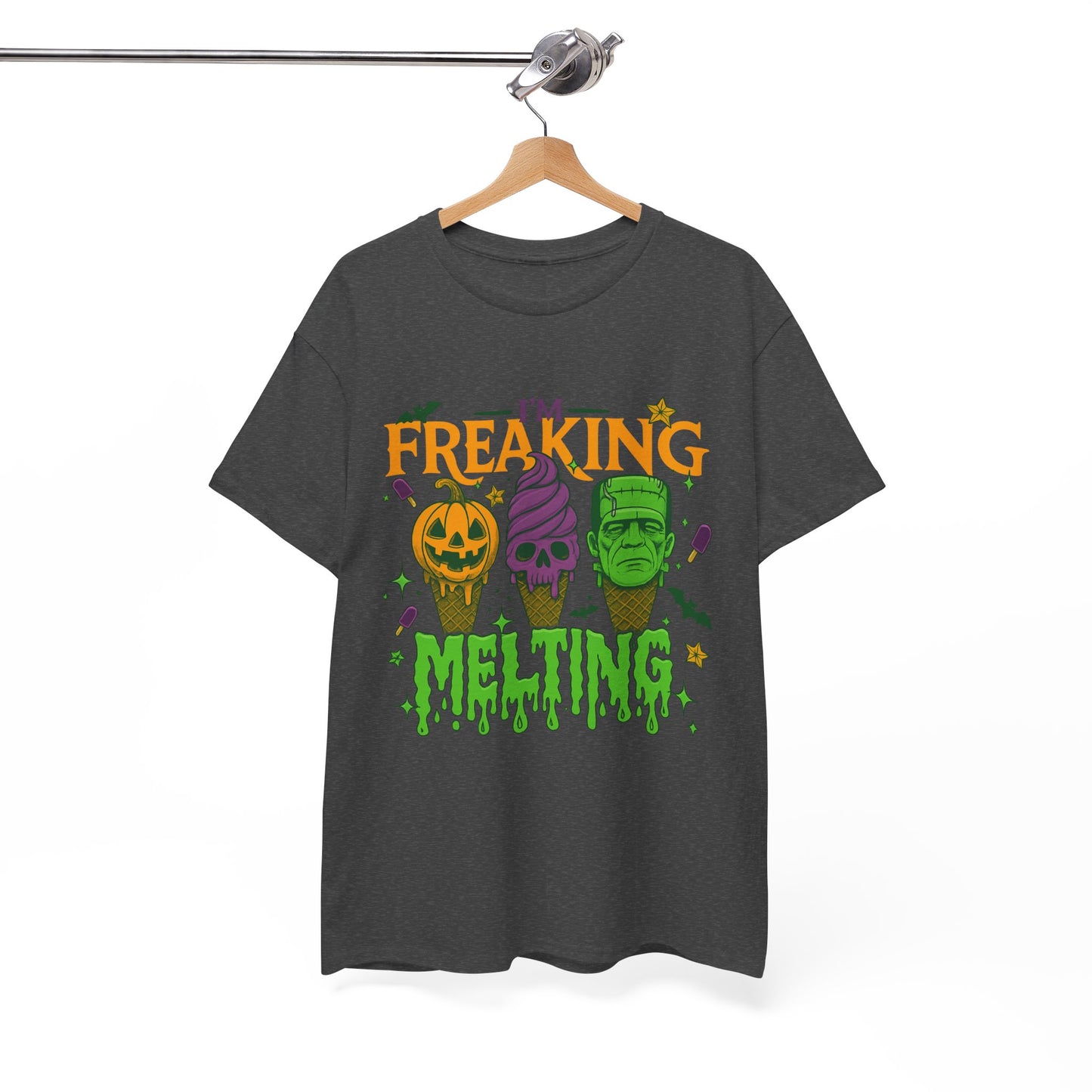 Halloween Unisex Heavy Cotton Tee, Fun Fall Shirt, Halloween Costume Top, Spooky Party Tee, Trick or Treat Apparel