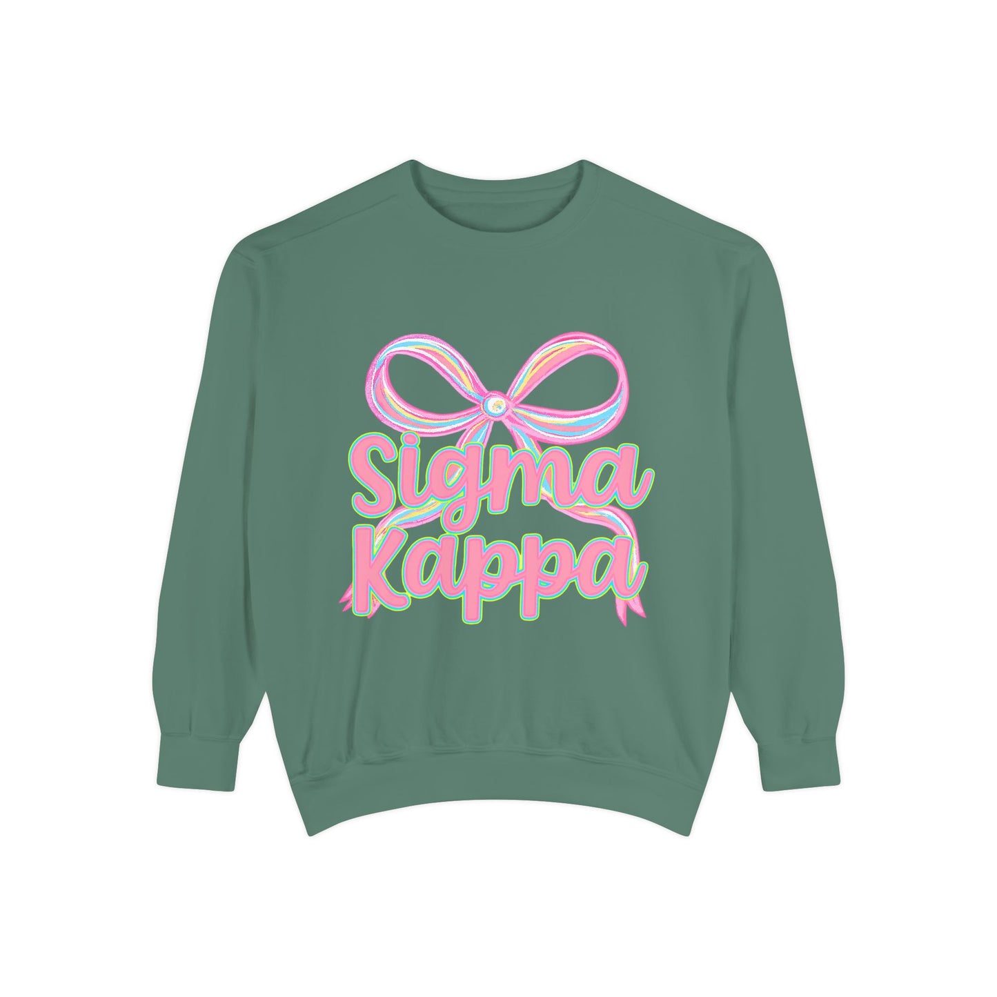 SigmaKappa Garment-Dyed Sweatshirt, Sorority Sweatshirt, College Apparel, Gift for Sorority Sisters, Cute Casual Wear
