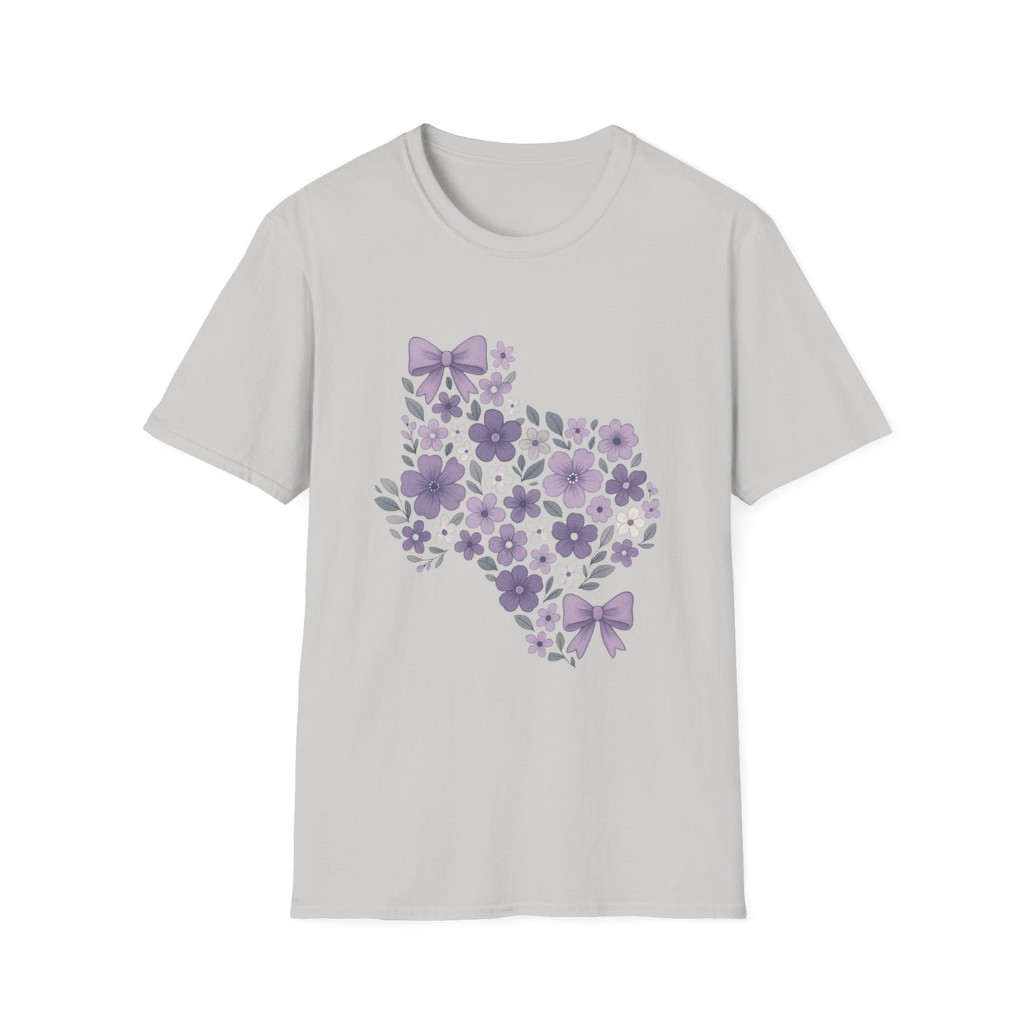 Texas Floral T-Shirt, Casual Summer Top, Gift for Her, Boho Style Tee, Spring Fashion, State Pride Shirt, Soft and Comfy Wear