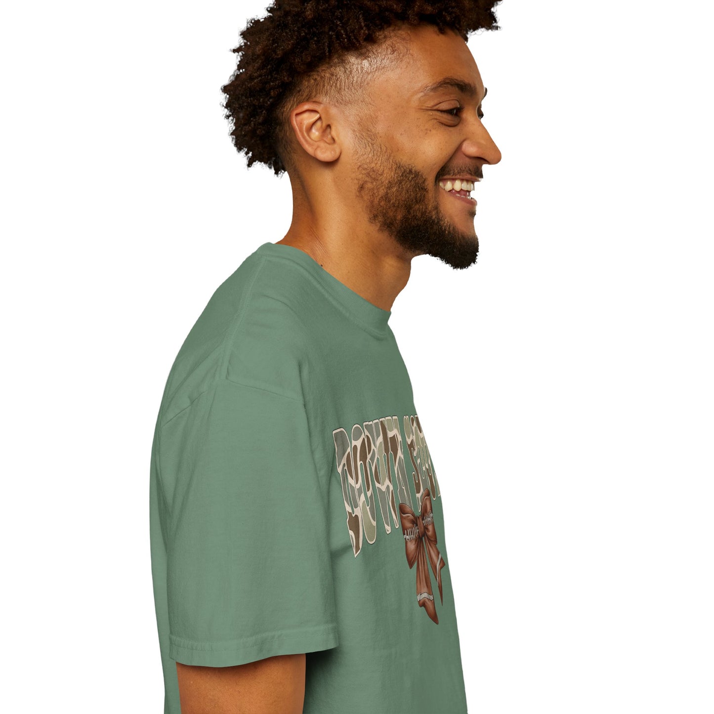 Camo Bow Graphic Tee - Trendy Apparel for Casual Outings and Birthdays