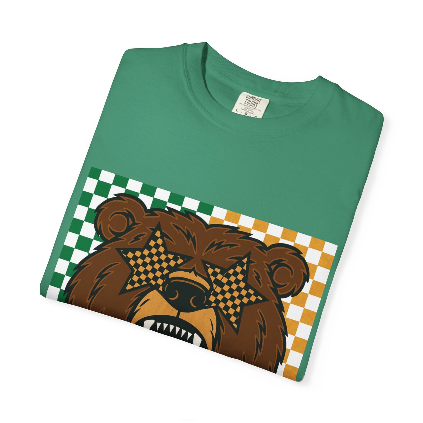 Checkered BU Bear Unisex T-shirt