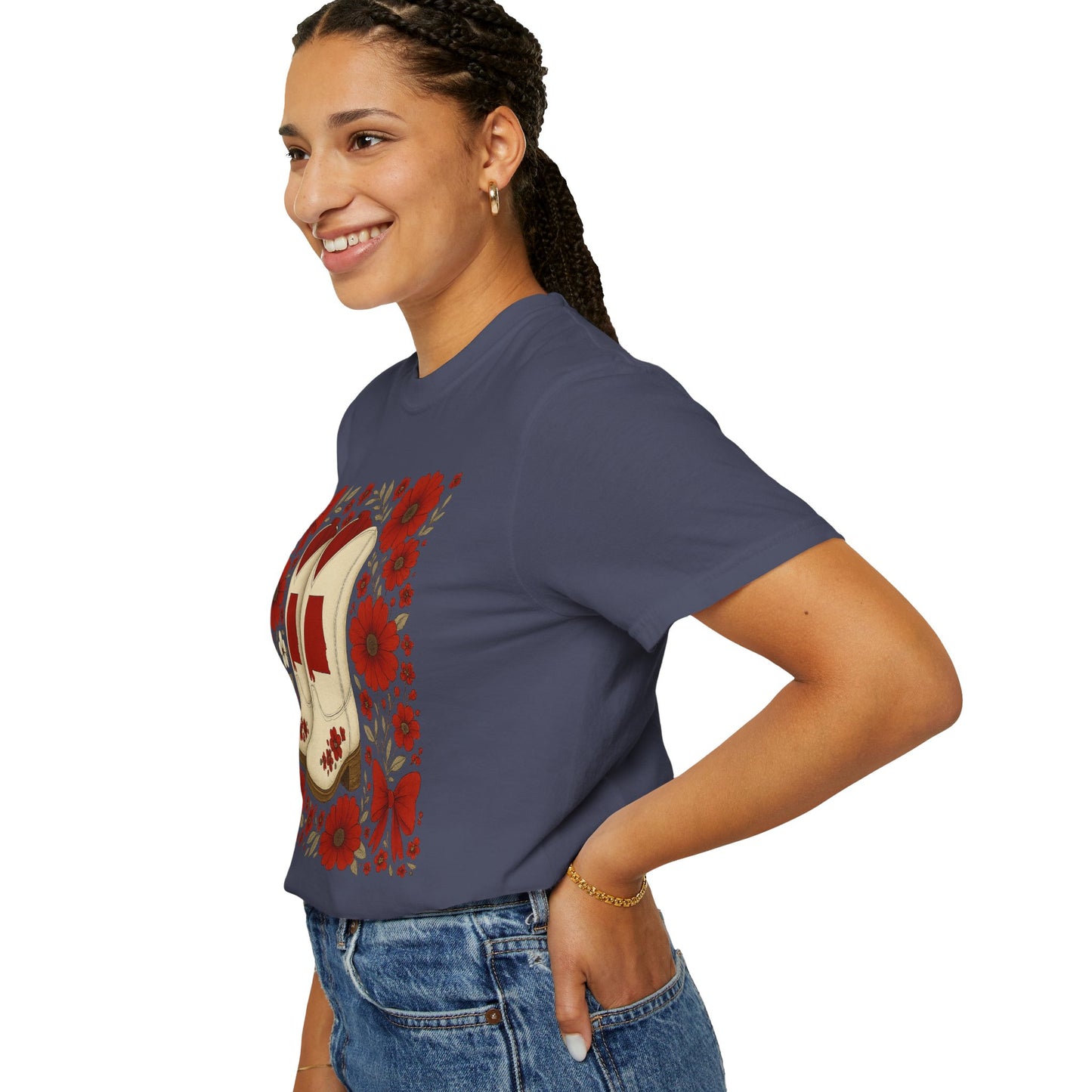 Vintage Cowboy Boots Floral Unisex T-shirt - Alabama Fan, Bama Game Day