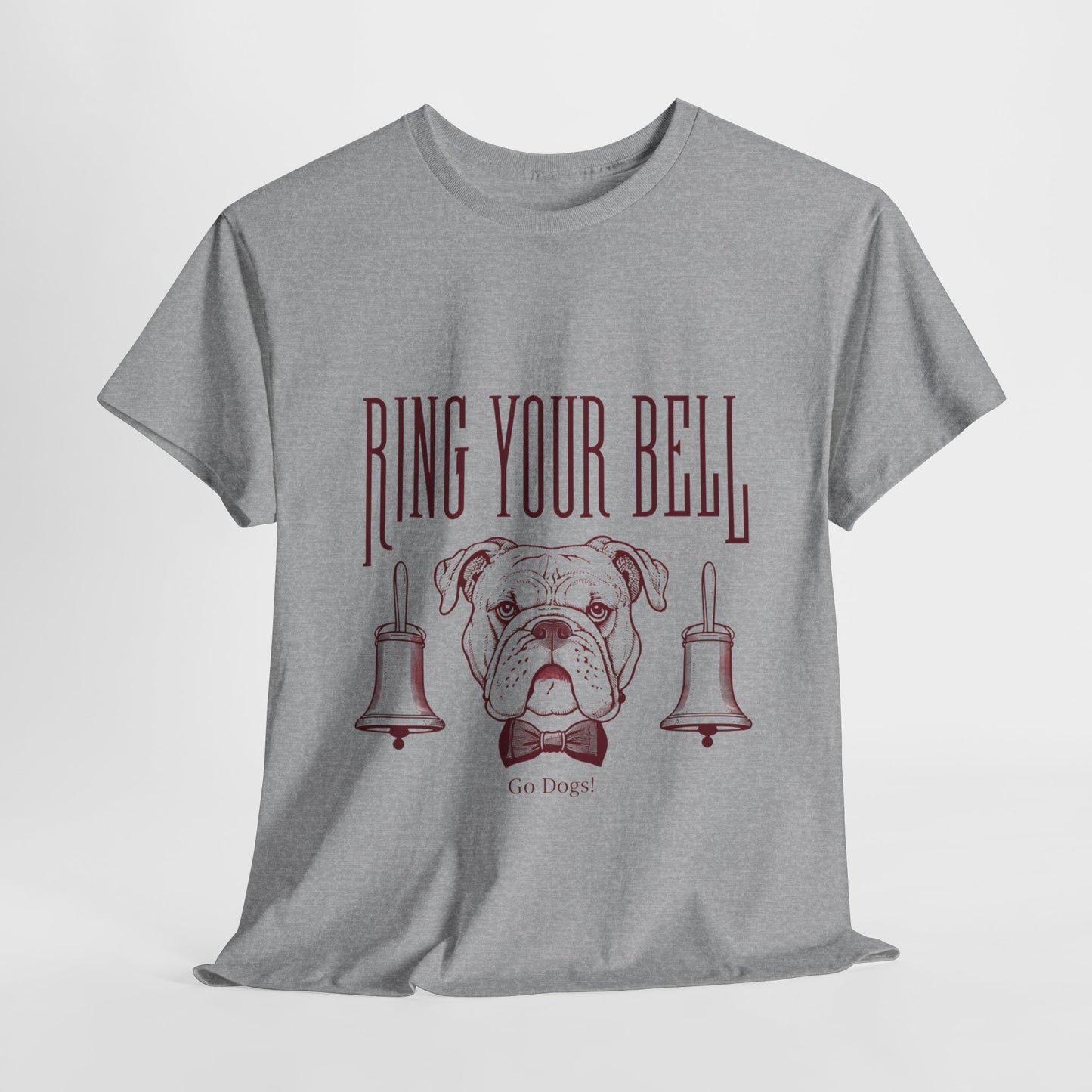 Dog Lover's Unisex Heavy Cotton Tee | 'Ring Your Bell' Shirt, Bulldog Tee, Pet Owner Gift, Funny Dog Apparel, Casual Wear