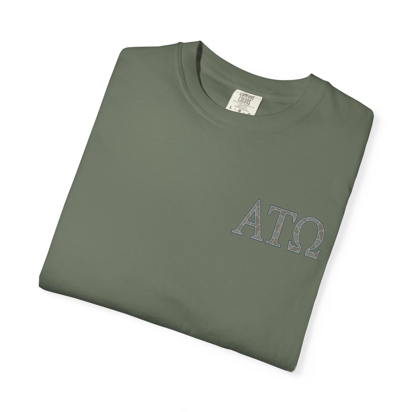 AlphaTauOmega Garment-Dyed T-shirt | Unisex Casual Tee for Fraternity Events, Gifts, College Life, Brotherhood, Greek Life