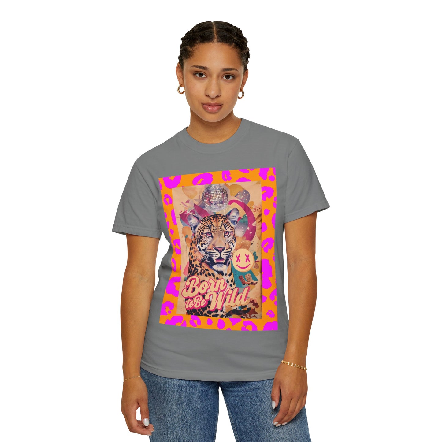Bold Graphic T-Shirt: Born to Be Wild, Unisex Cotton Tee, Animal Lover Gift, Wild Spirit Apparel, Trendy Casual Wear, Unique Artist Design