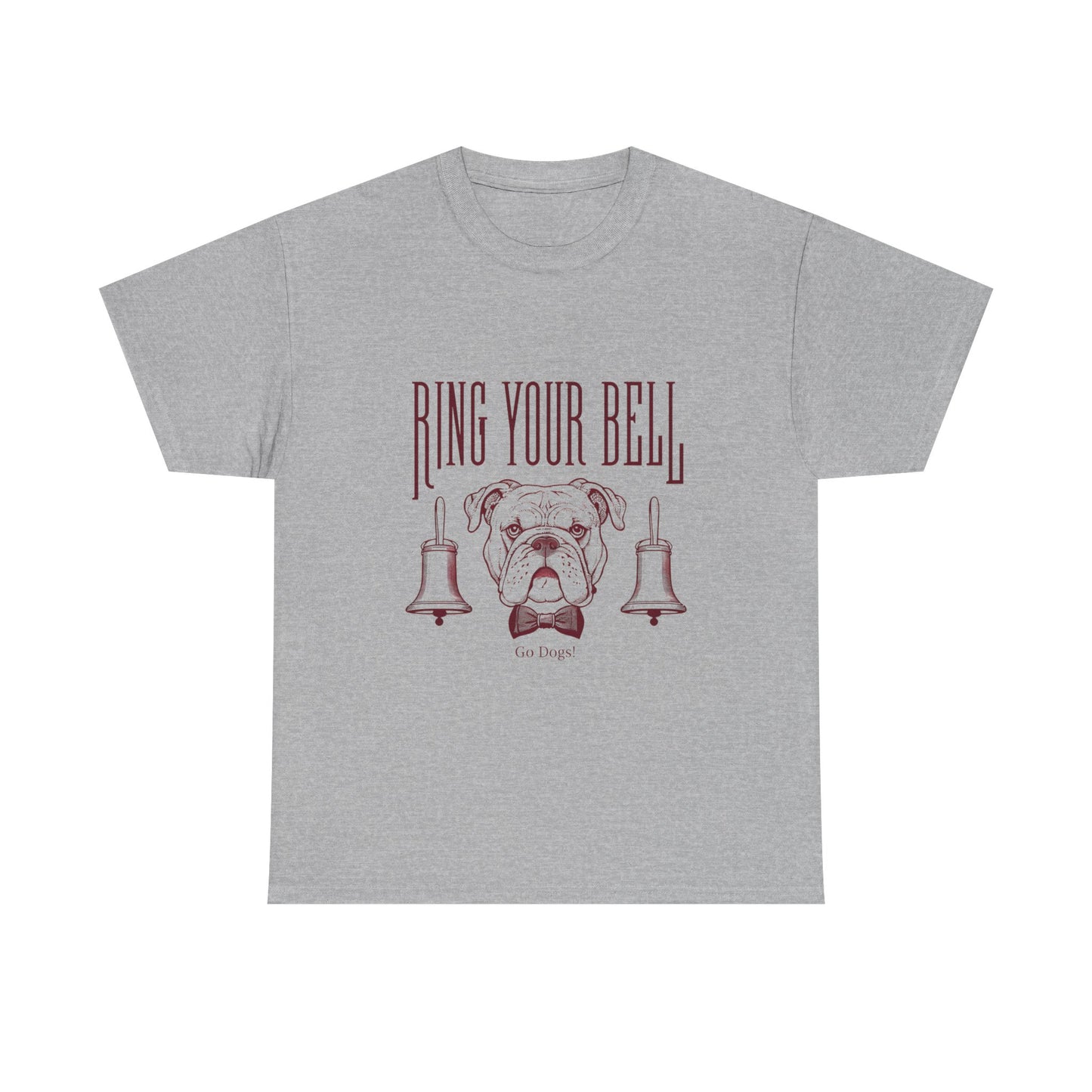 Dog Lover's Unisex Heavy Cotton Tee | 'Ring Your Bell' Shirt, Bulldog Tee, Pet Owner Gift, Funny Dog Apparel, Casual Wear