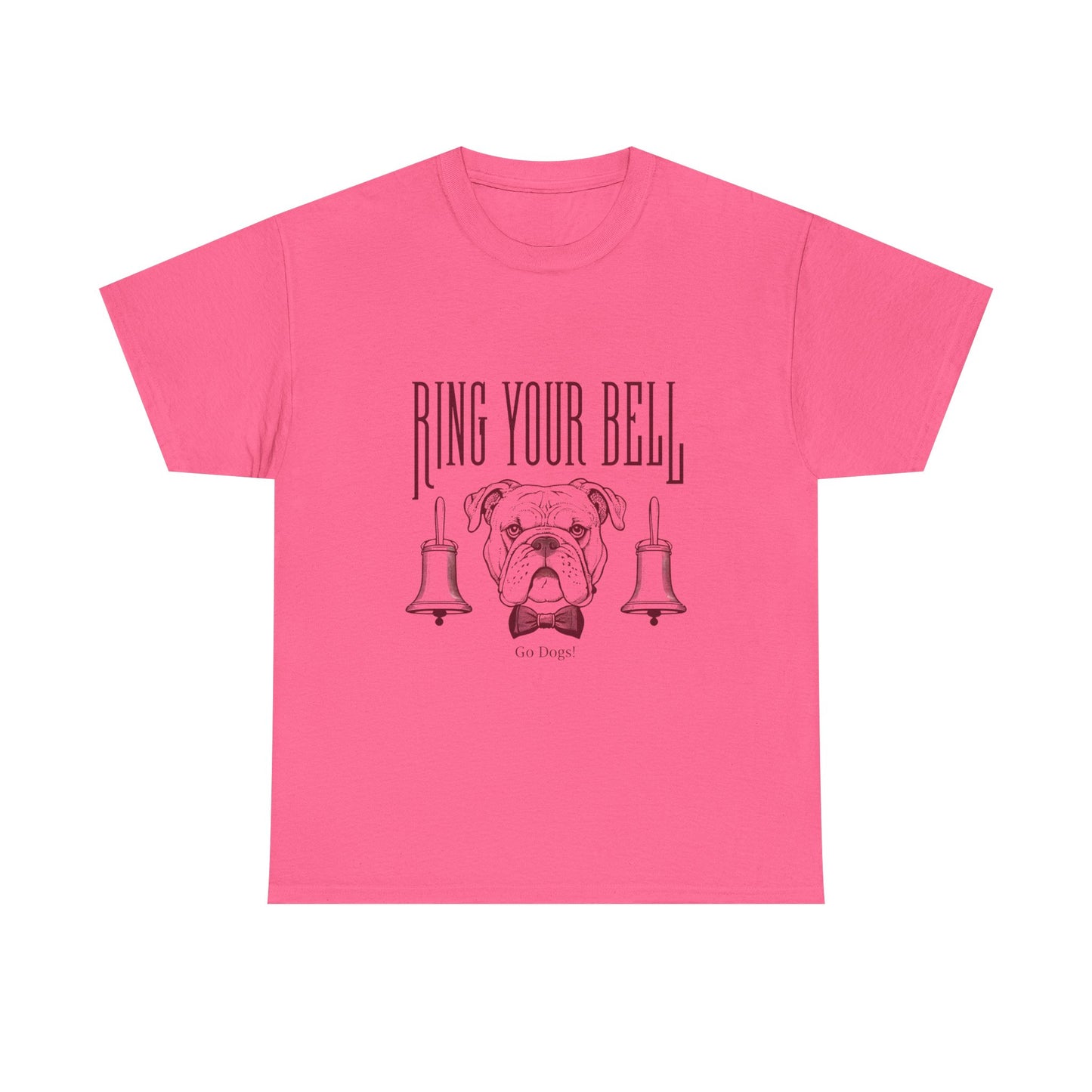 Dog Lover's Unisex Heavy Cotton Tee | 'Ring Your Bell' Shirt, Bulldog Tee, Pet Owner Gift, Funny Dog Apparel, Casual Wear