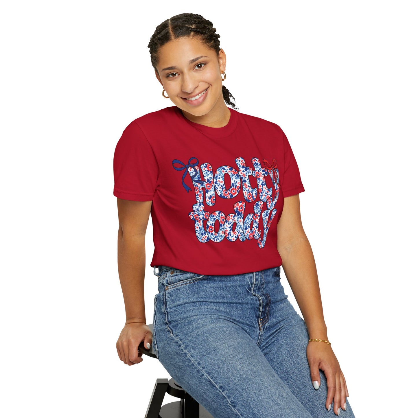 Floral Hotty Toddy Coquette Bow T-Shirt