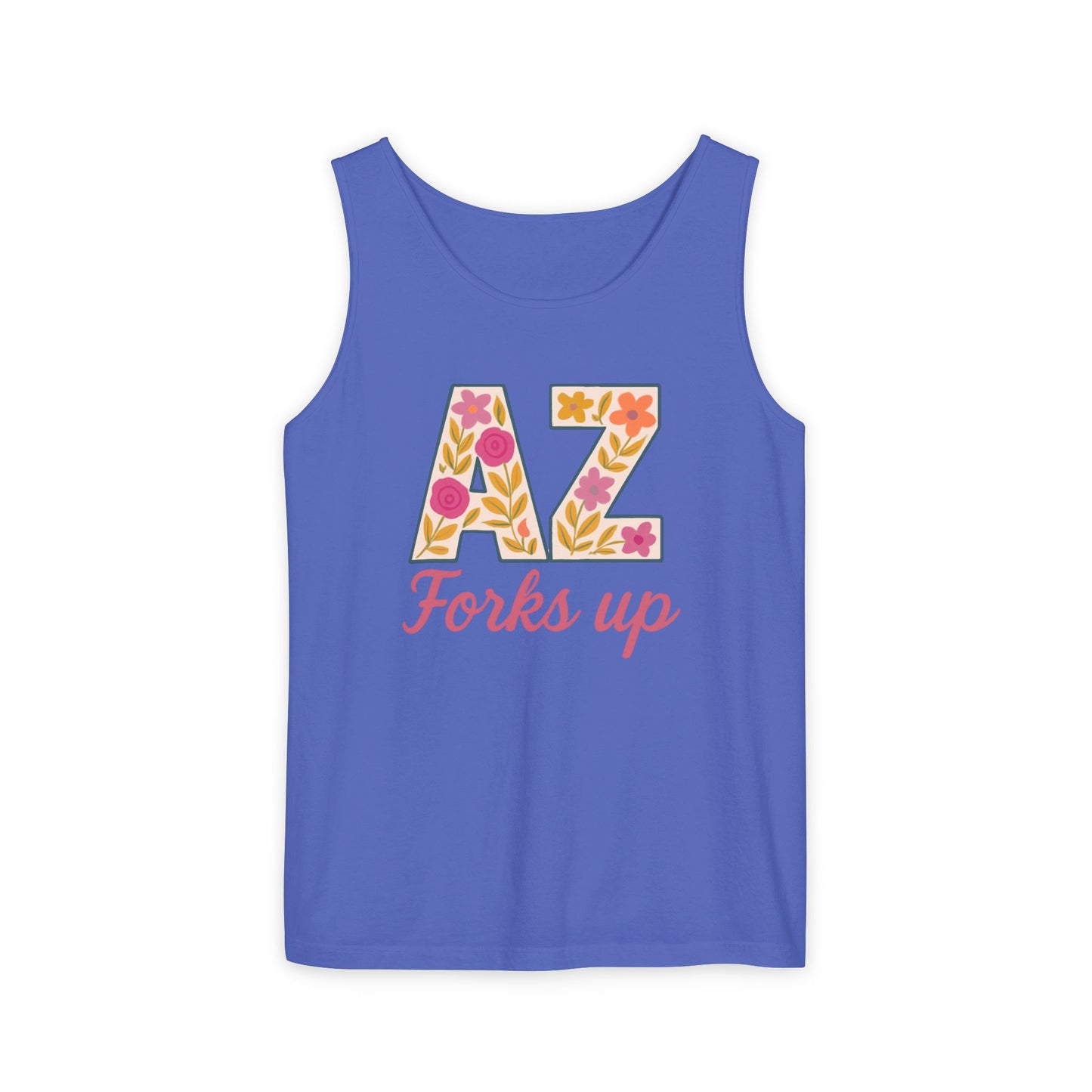 AZ Tank Top - AZ Forks Up Apparel, Summer Wear, Vacation Top, Travel Essentials, Gifts for Arizonans, Sun devils, comfort colors, graduation gift