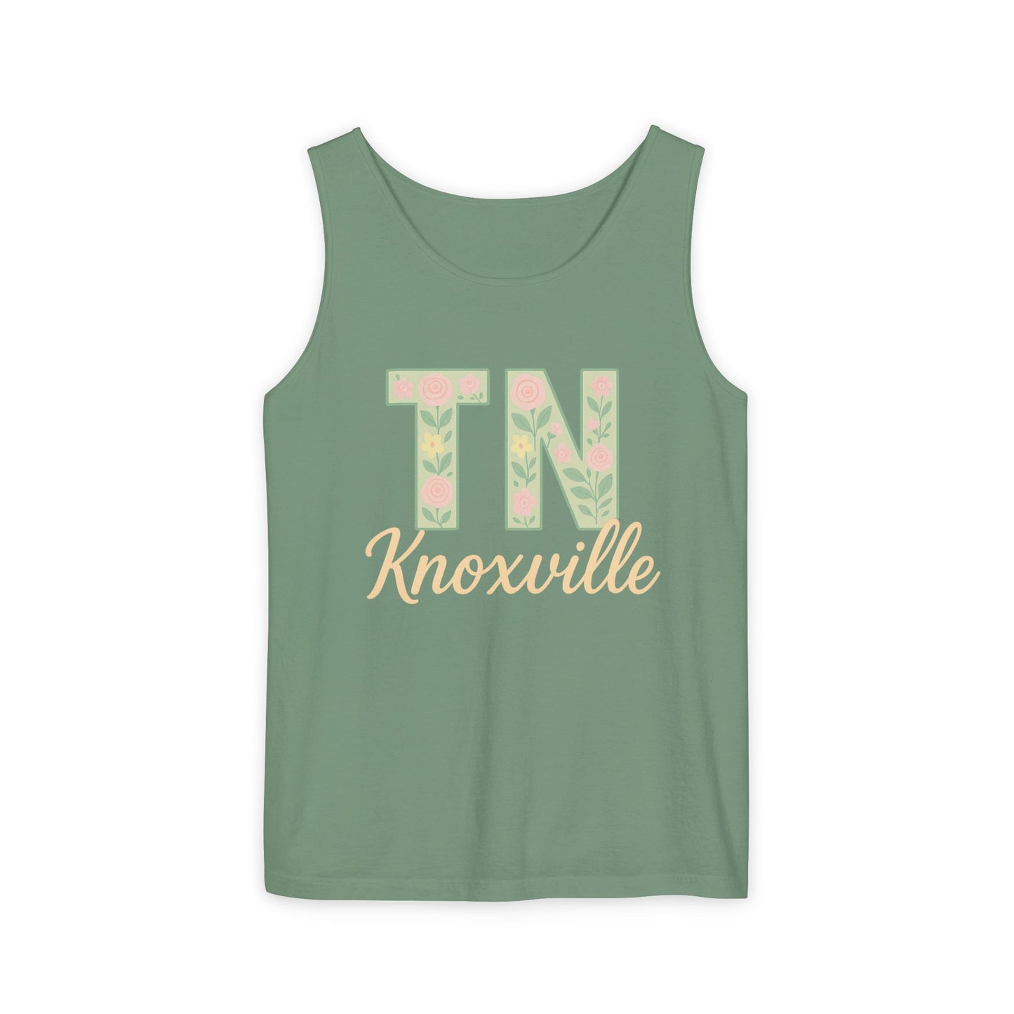 Tennessee Floral Tank Top, Unisex Sleeveless Shirt, Summer Tee, Casual Wear, Gift for Her, Comfort Colors, Graduation Gift, Rocky Top