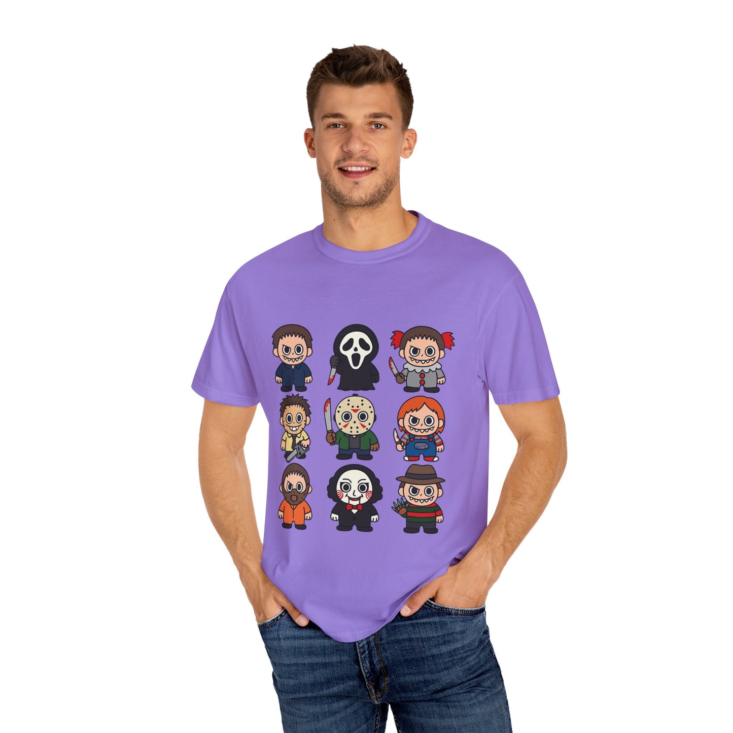Pop Culture Horror Character T-Shirt, Unisex Tee, Halloween Tee, Horror Movie Merch, Funny Graphic Shirt, Gift for Horror Fans