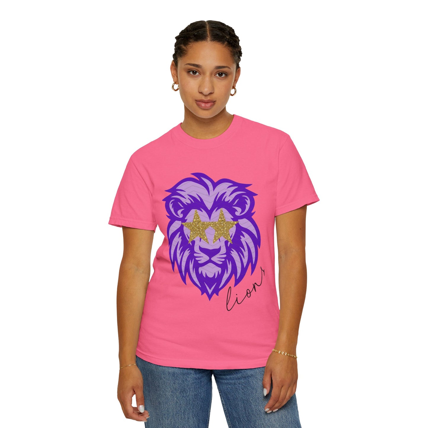 Purple Lion Graphic T-Shirt