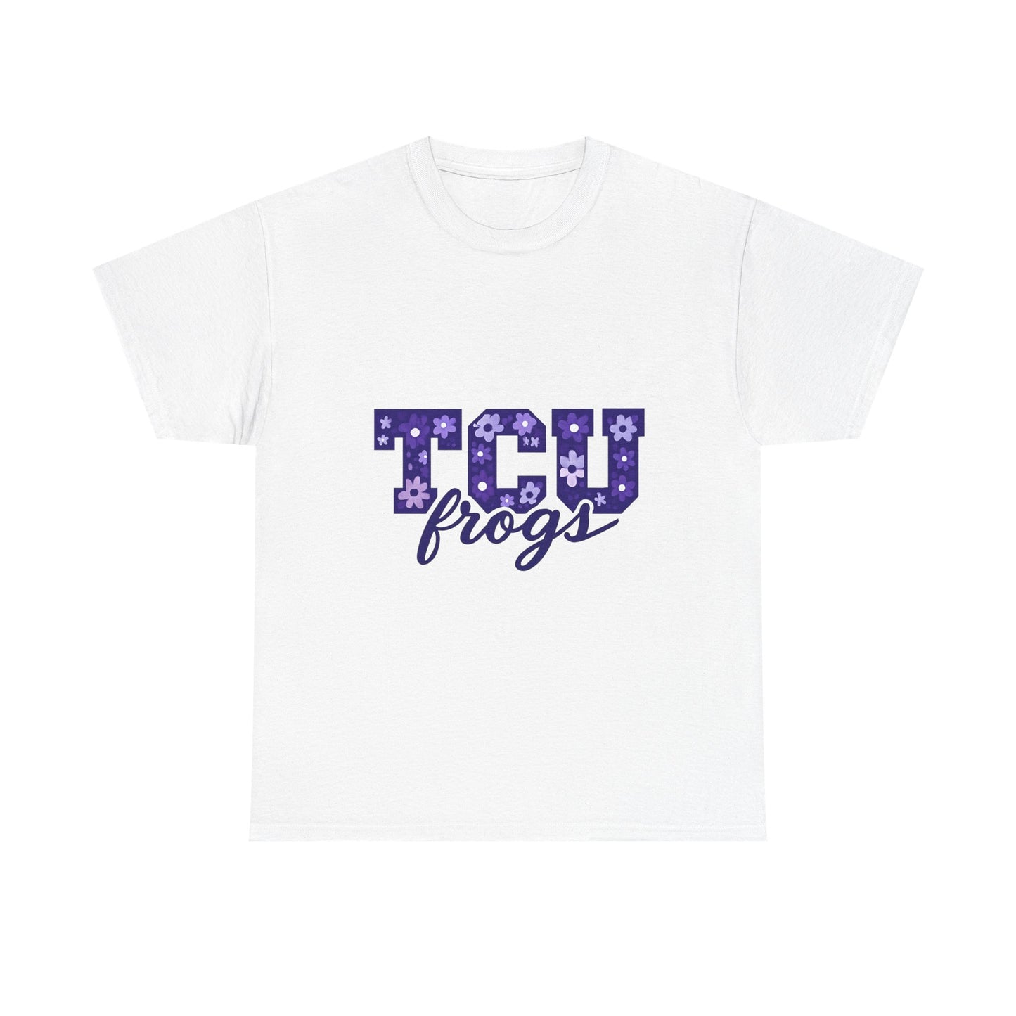 TCU Frogs Unisex Heavy Cotton Tee - College Shirt, Student Apparel, Casual Wear, Graduation Gift, Sports Fan Tee