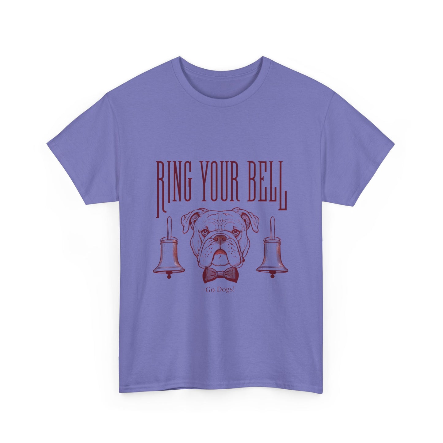 Dog Lover's Unisex Heavy Cotton Tee | 'Ring Your Bell' Shirt, Bulldog Tee, Pet Owner Gift, Funny Dog Apparel, Casual Wear