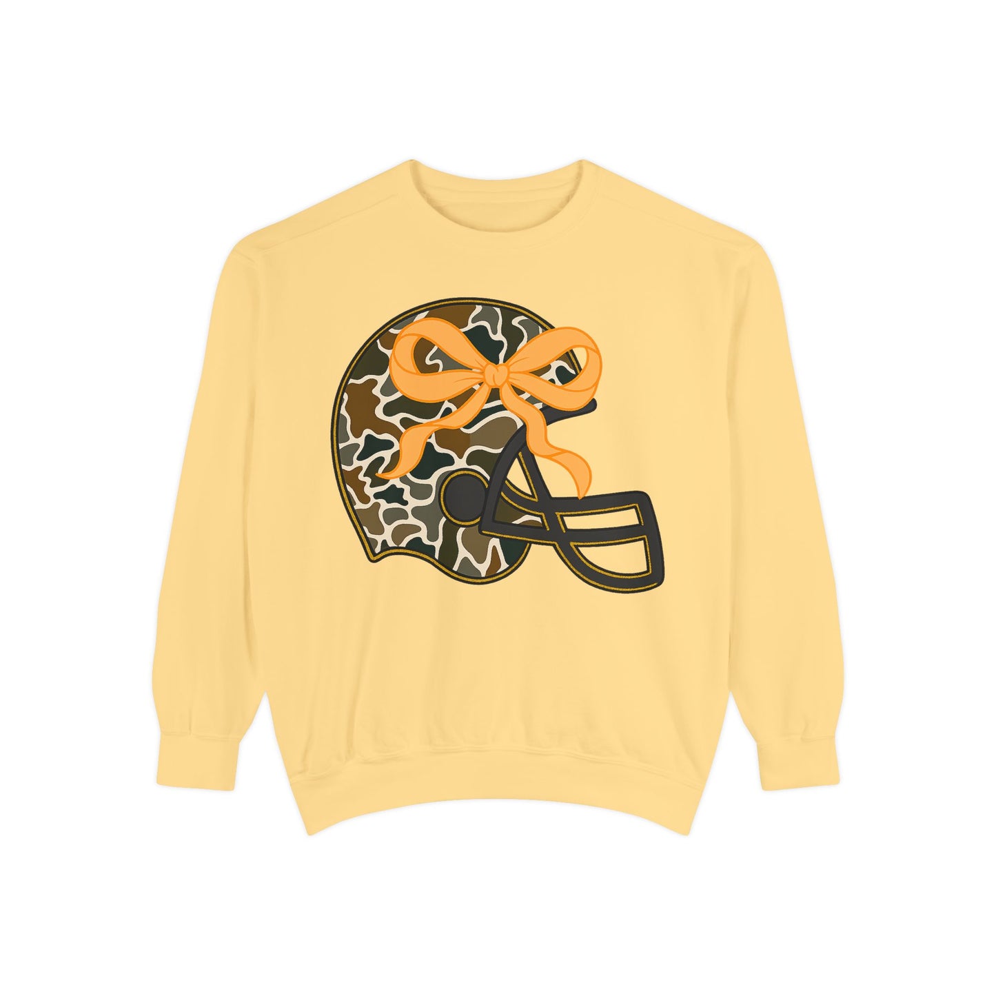 Comfort colors sweatshirt Camo Helmet Design, Casual Athletic Wear, Unisex Fall Fashion, Gift for Sports Fans