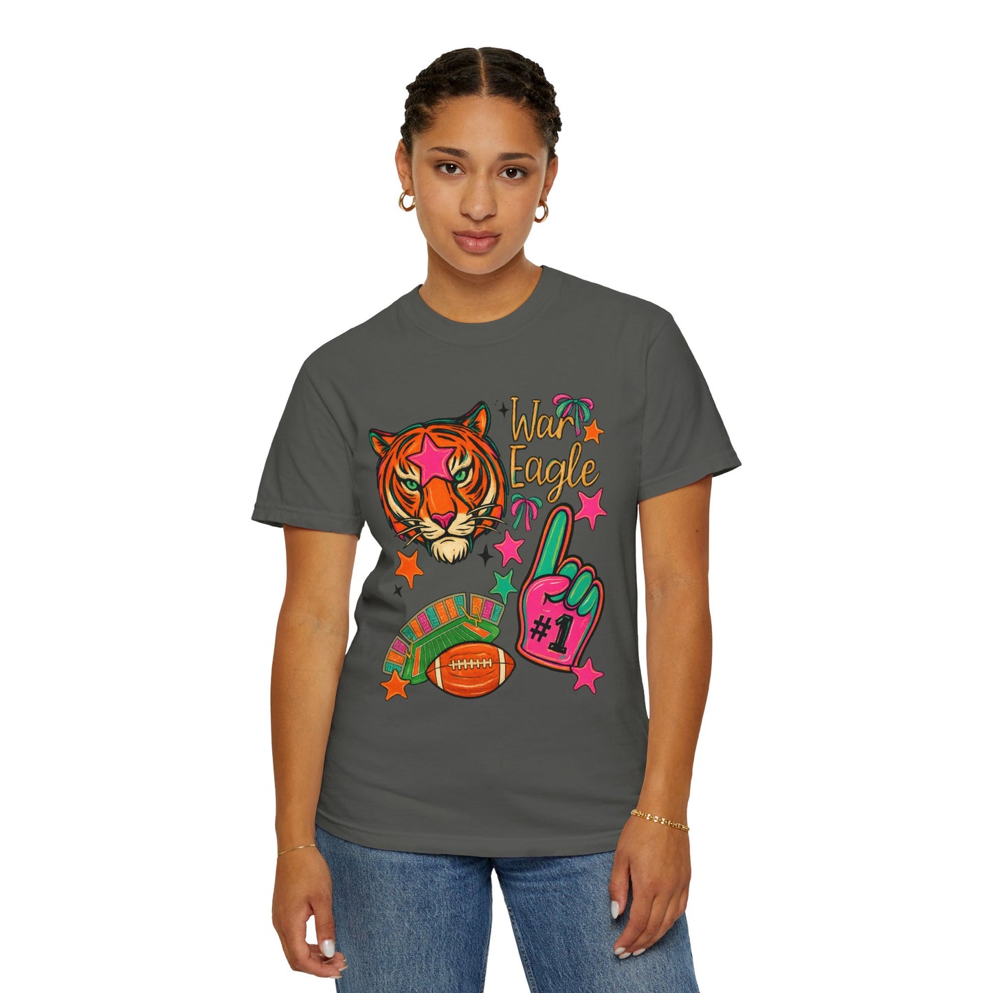 Vintage Preppy Tiger Football Game Day Unisex T-shirt