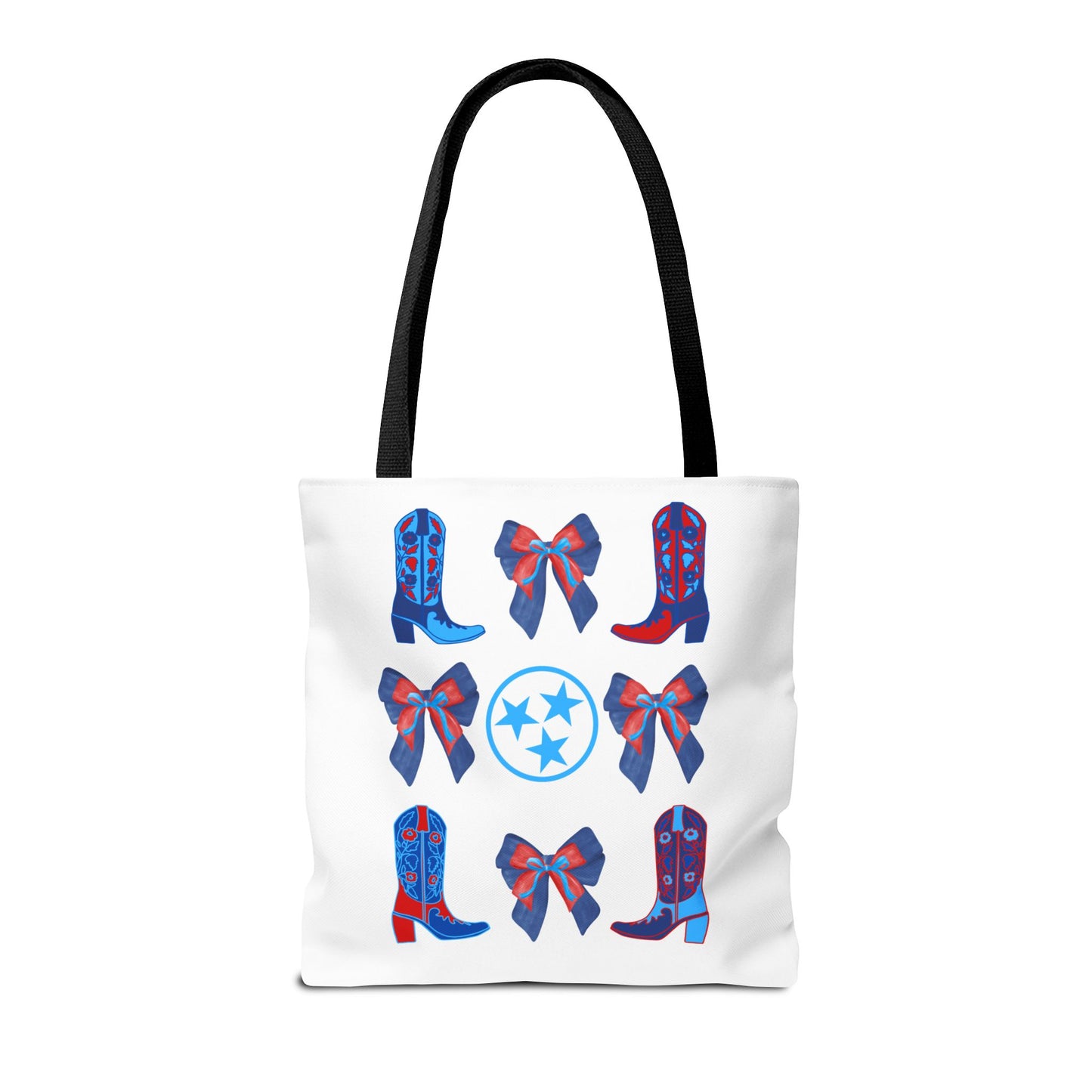 Tote Bag - Tennessee Titans Coquette Bow Design - Titan Up NFL Game Day Gift Nashville TN