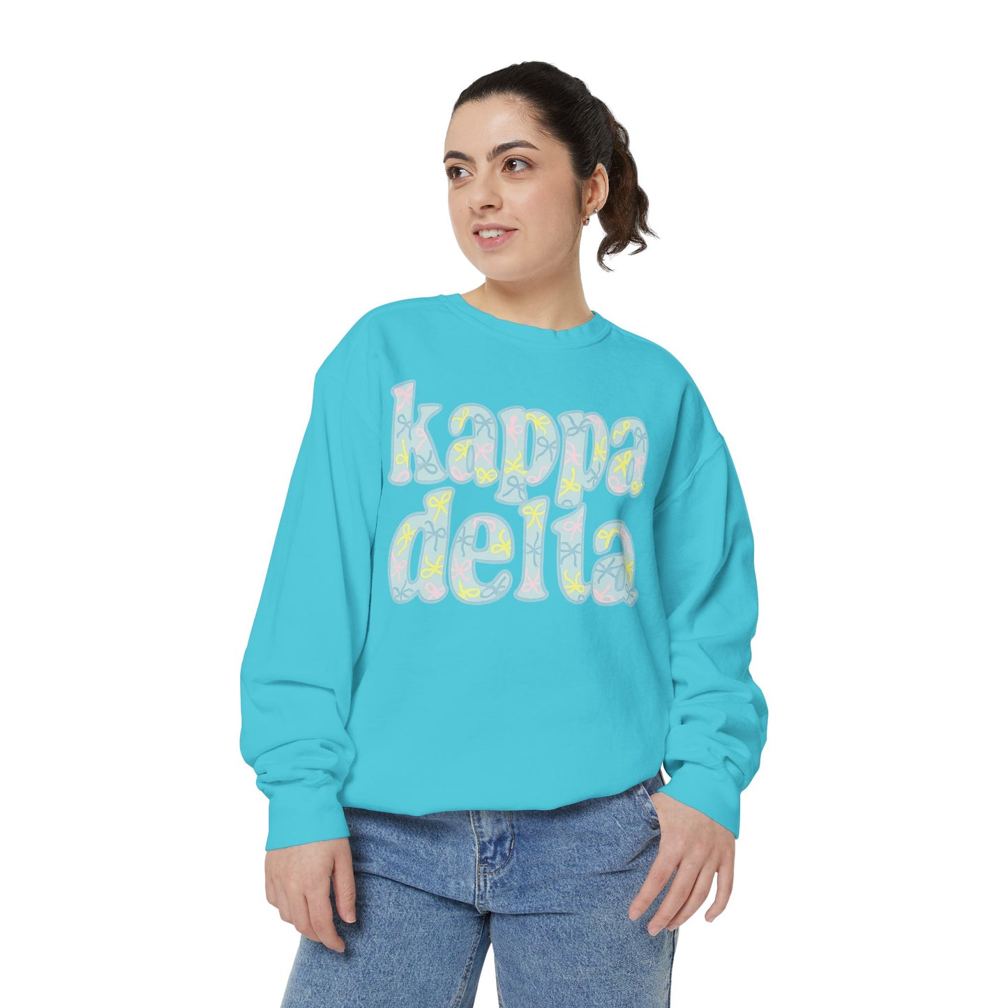 Sorority Sisters Cozy Sweatshirt - KaDelta Unisex Garment-Dyed