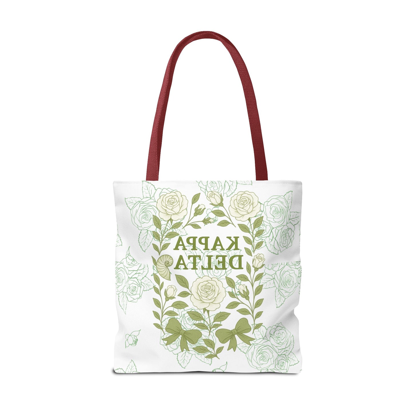 Elegant Kappa Delta Tote Bag, Floral AOP Design, Sorority Bag, Gift for Sisters, Eco-Friendly Shopping Bag