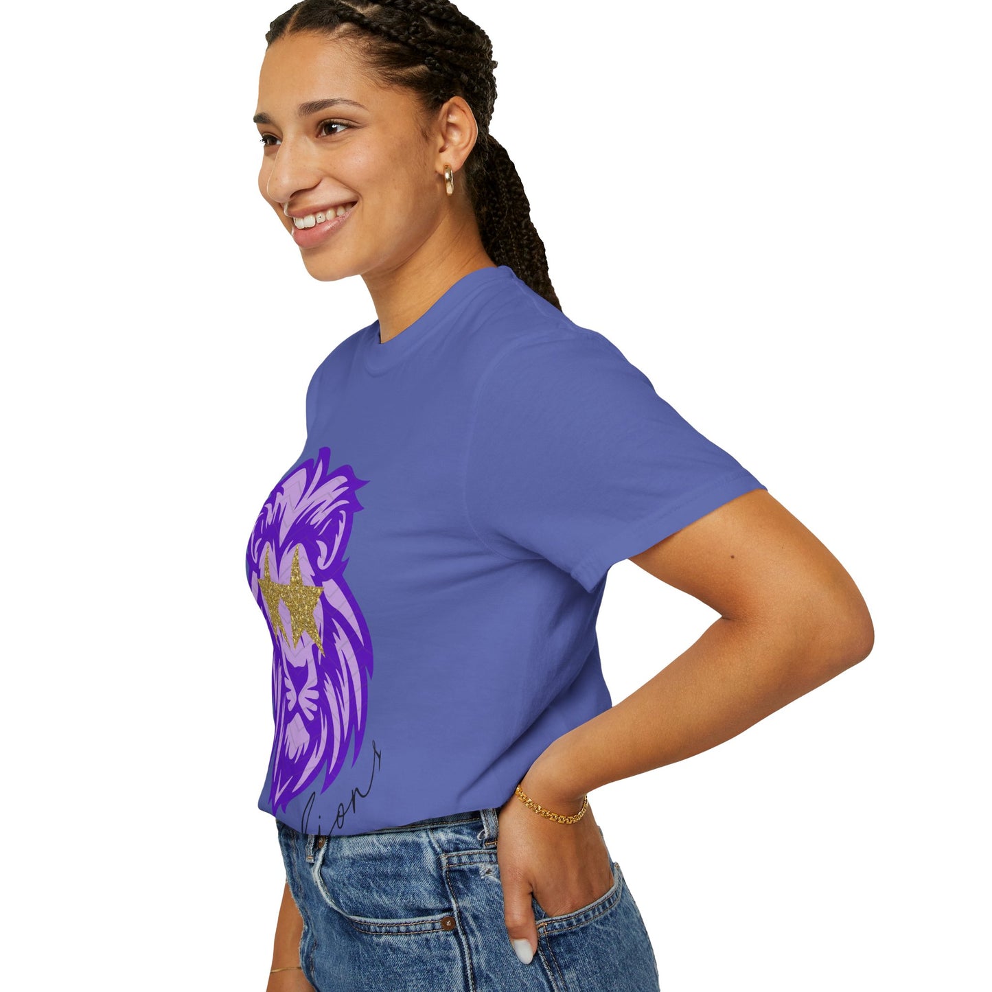 Purple Lion Graphic T-Shirt