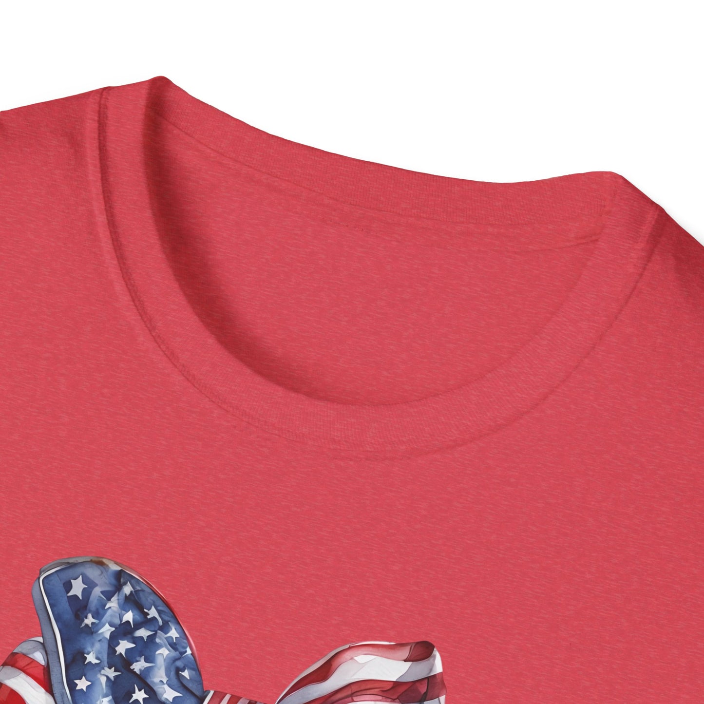 Patriotic Cowboy Boot T-Shirt | Unisex Softstyle Tee for Independence Day