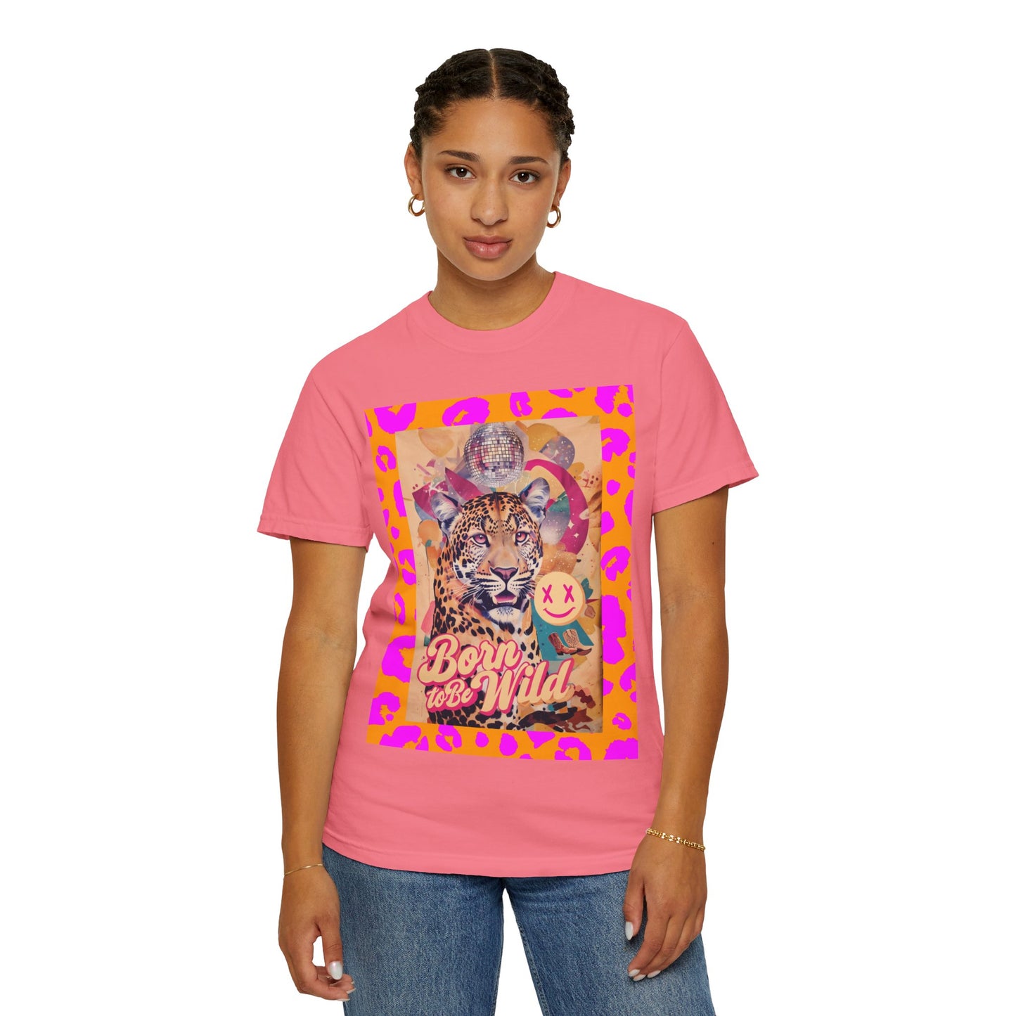 Bold Graphic T-Shirt: Born to Be Wild, Unisex Cotton Tee, Animal Lover Gift, Wild Spirit Apparel, Trendy Casual Wear, Unique Artist Design