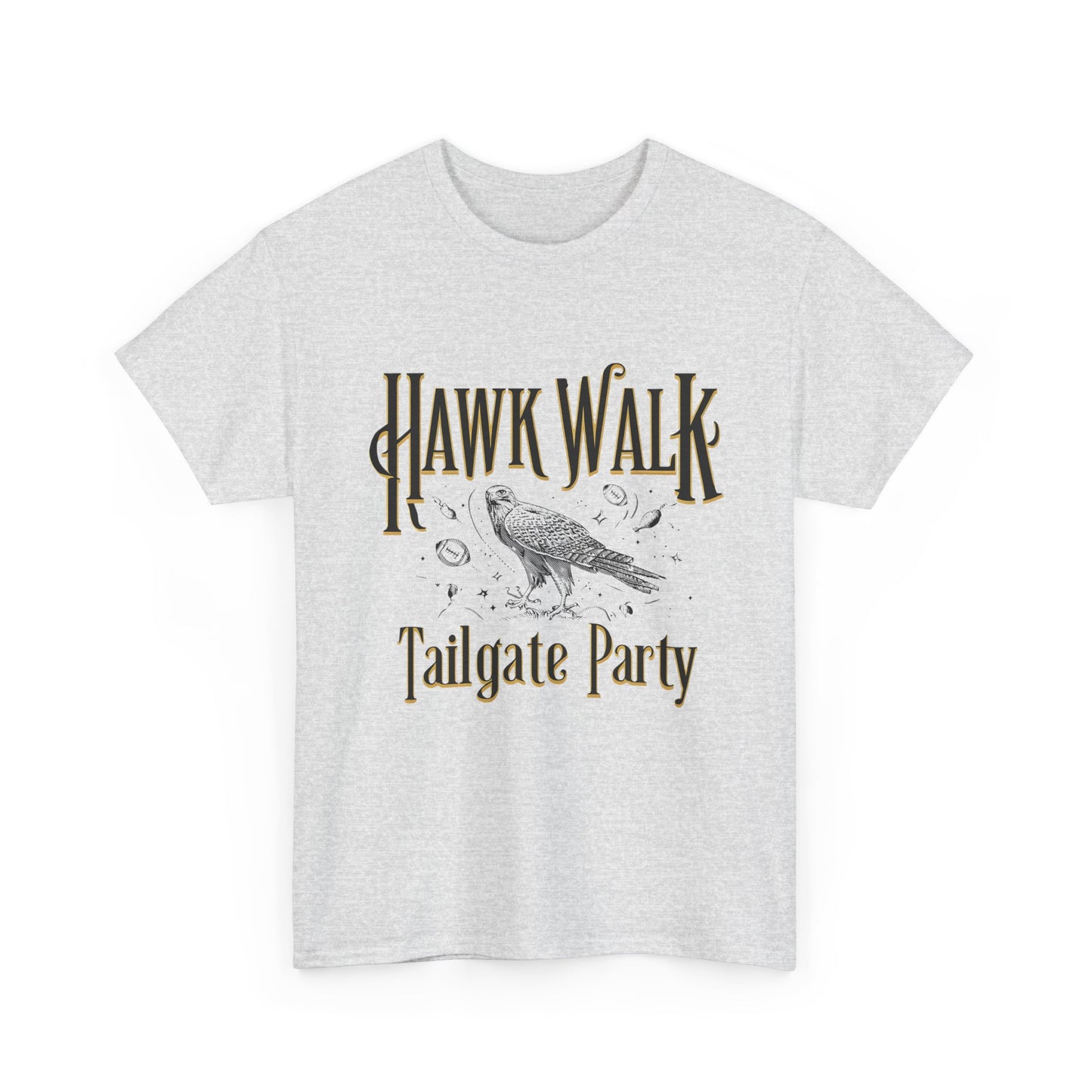 Hawk Walk Tailgate Tee, Unisex Cotton Shirt, Outdoor Event T-Shirt, Festival Wear, Bird Lover Gift, Sports Gathering Apparel