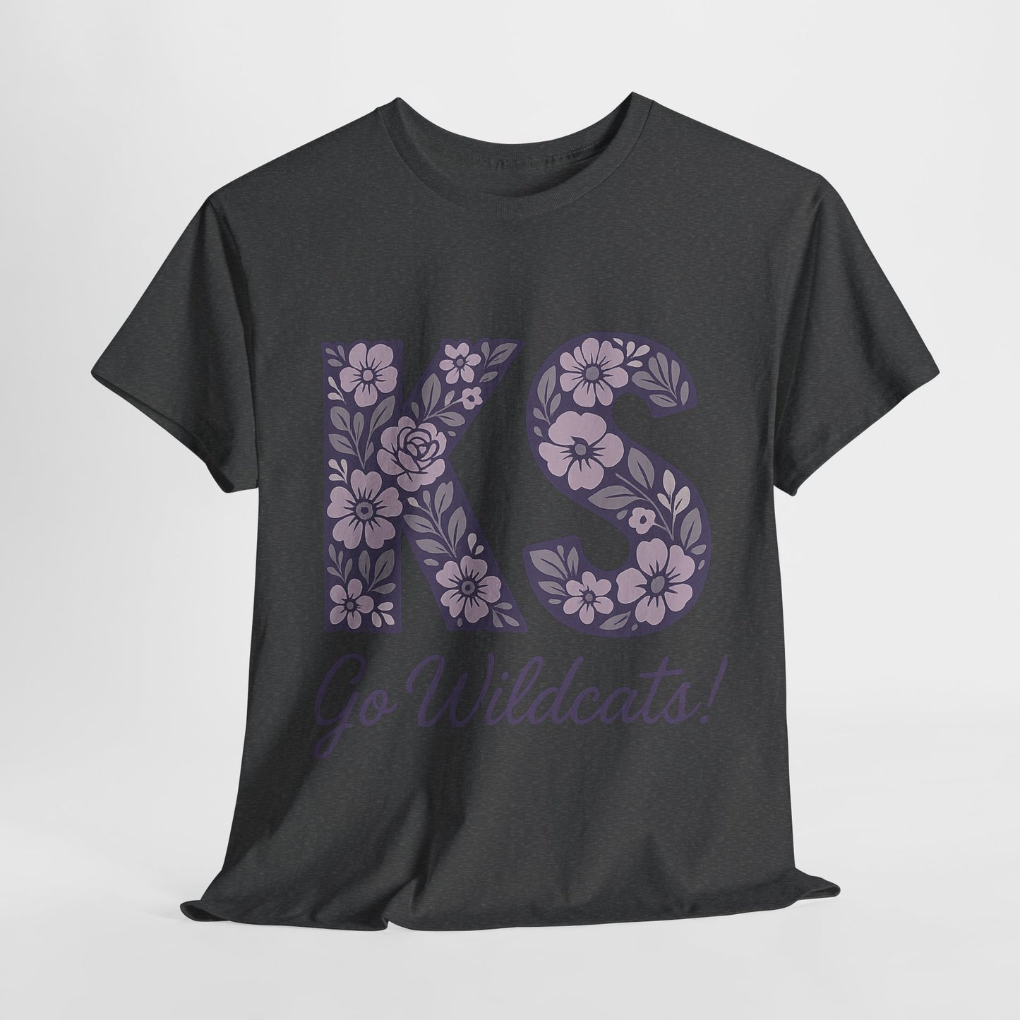KS Floral Team Spirit Tee: Celebrate Kansas State Wildcats in Style, Perfect for Sports Events, Gifts, & Casual Wear