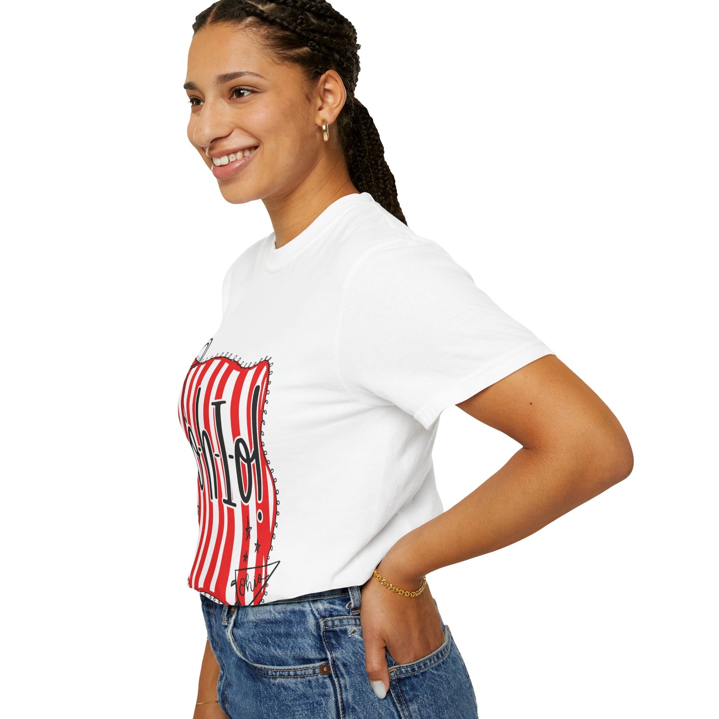 Ohio Stripe T-Shirt - Fun Casual Wear for Columbus Fans