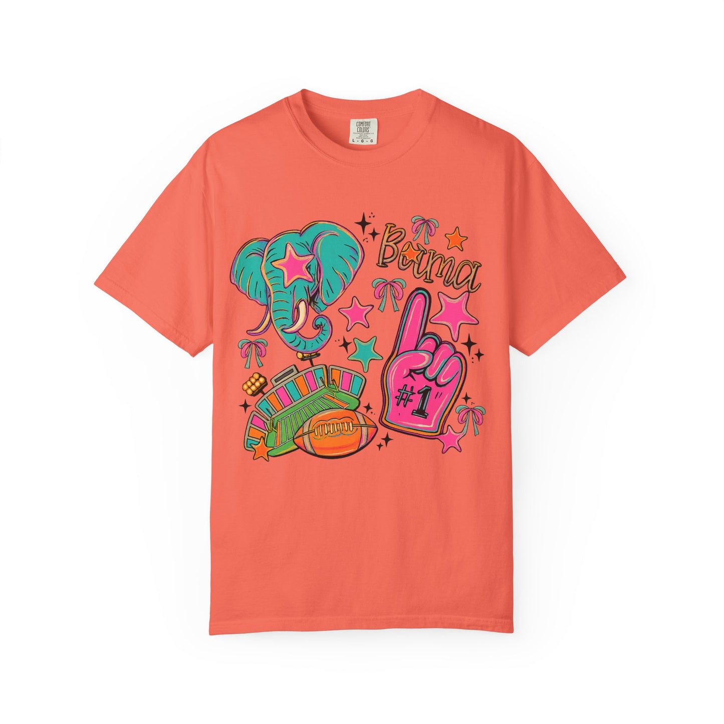 Preppy Neon Elephant Fan T-Shirt