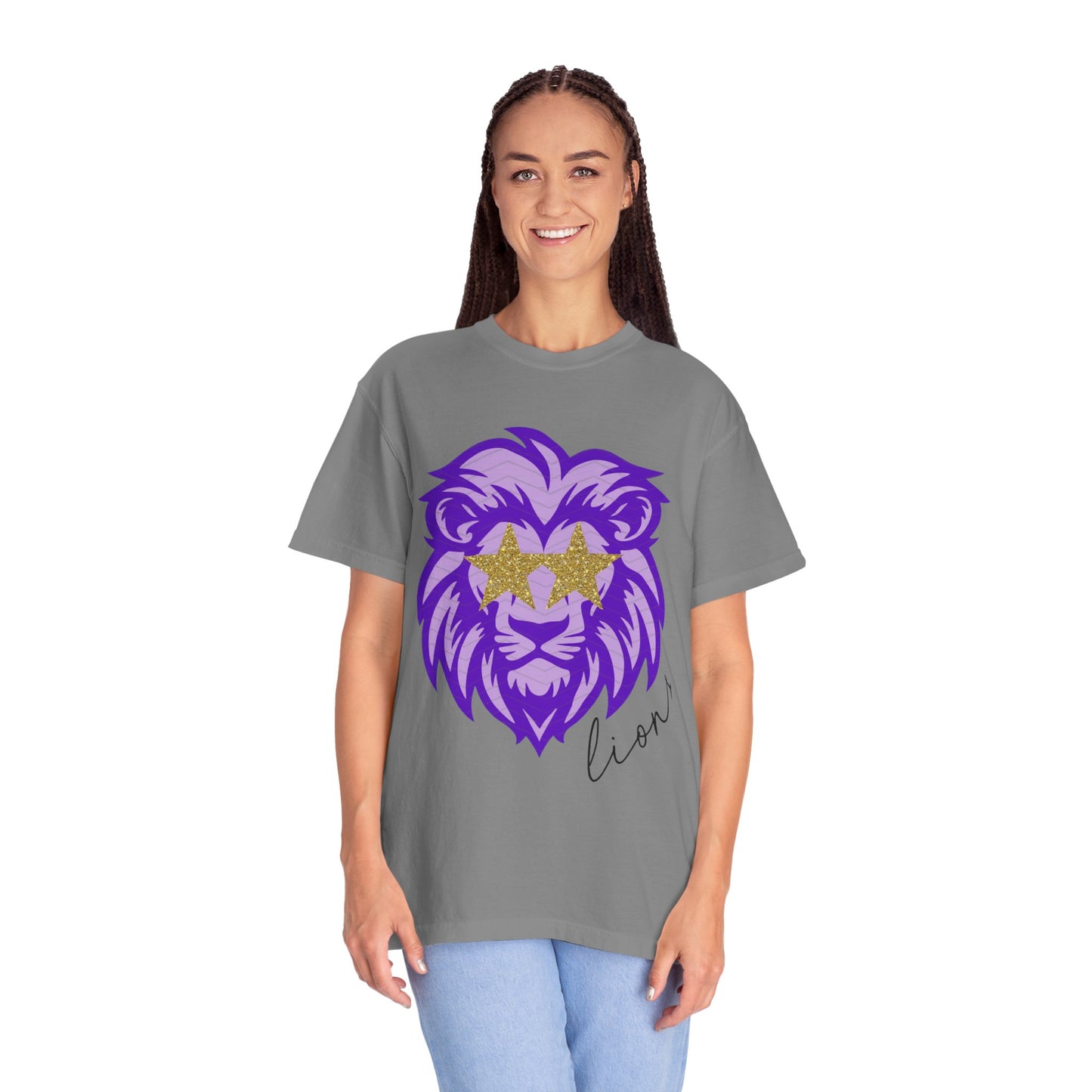 Purple Lion Graphic T-Shirt