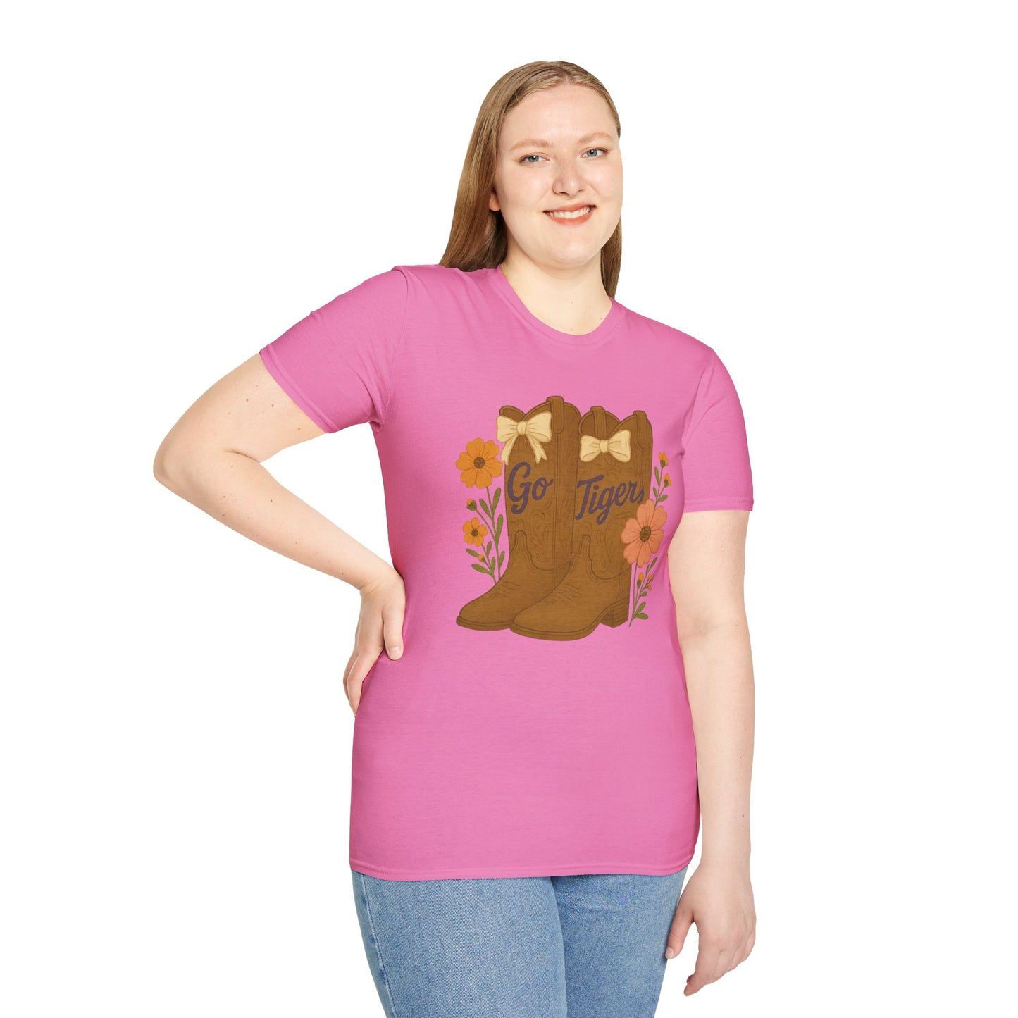 SC Tigers Country Boots Unisex T-Shirt | Cute Southern Style Tee, Go Tiger Shirt, Perfect for Game Day, Clemson Game Day, Graduation Gift, College Student Gift