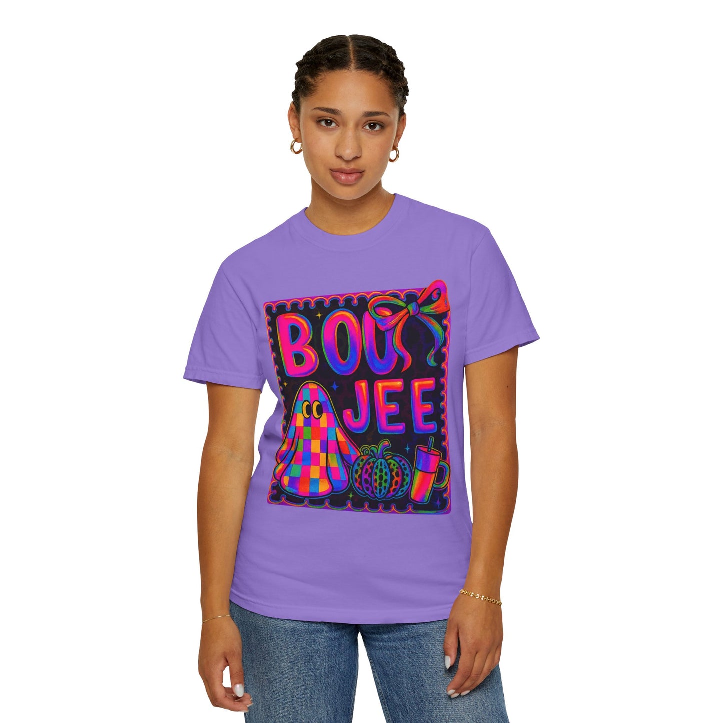BOOJee Retro Comfort Colors, Garment-Dyed T-shirt, Colorful Graphic Tee, Unisex Streetwear, Fun Gift, Festival Fashion, Vegan Style