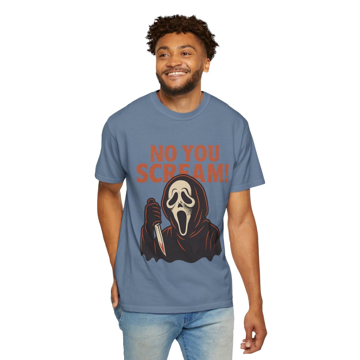 Unisex Horror-Themed T-shirt | Fun Scream Design for Halloween, Costume Parties, Movie Nights, Gift for Horror Fans