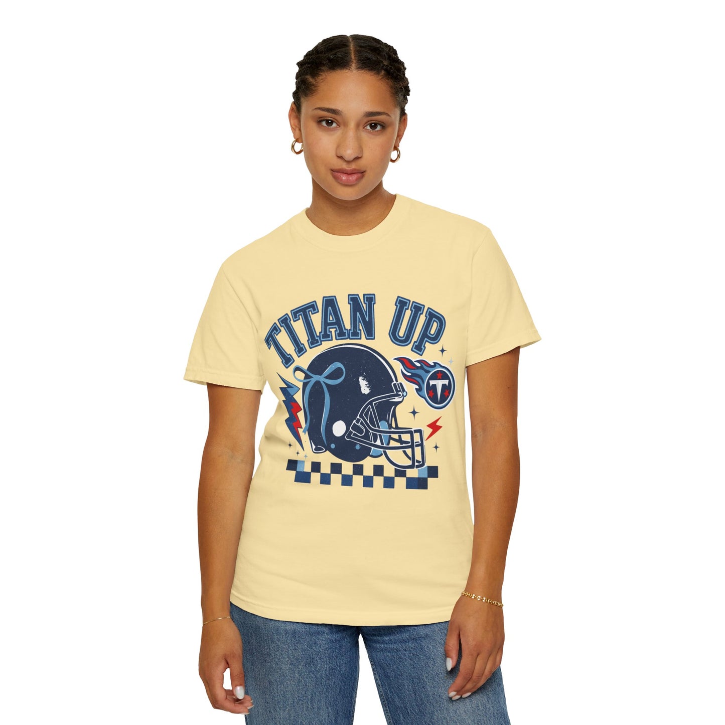 titan up tennessee Unisex Football Tee, Titan Up Shirt for Game Day, Casual Sportswear, Tailgating Apparel, Gift for Fans, Team Spirit Top