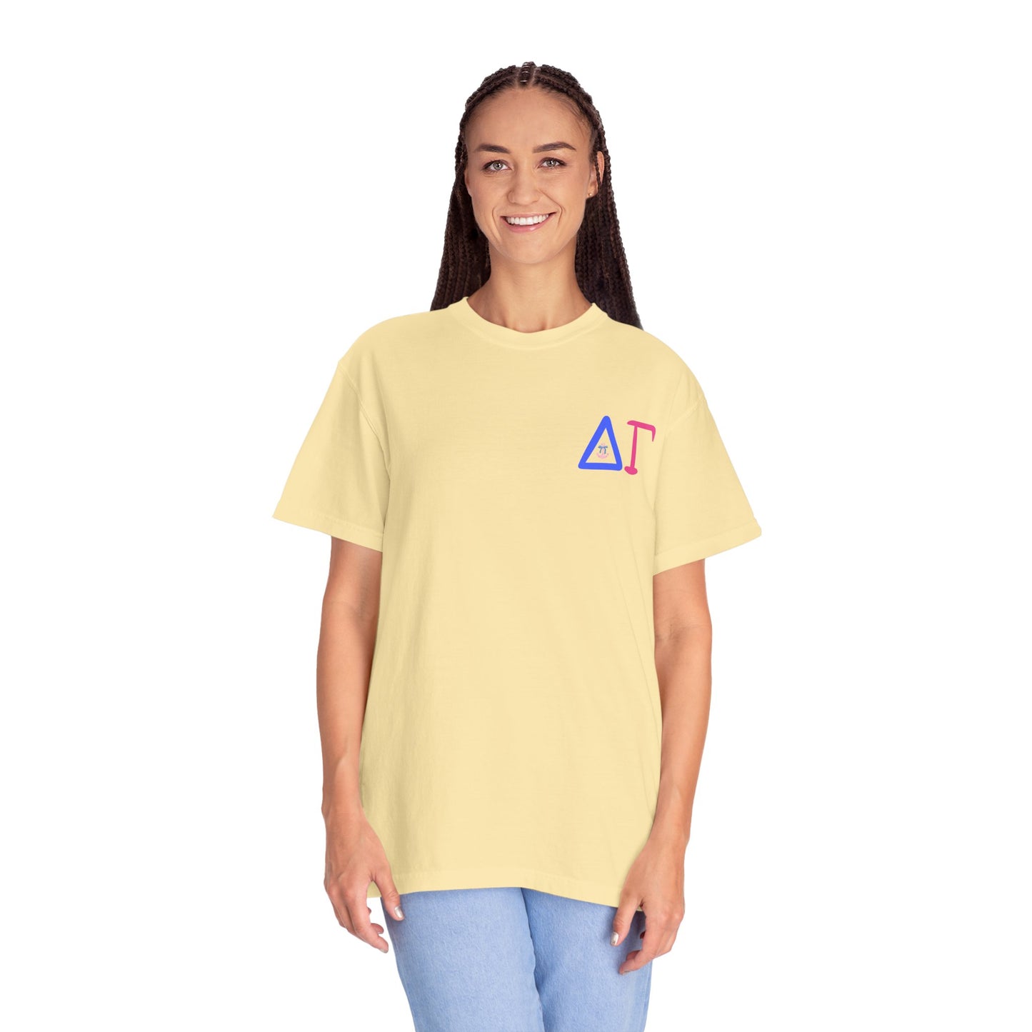 Delta Gamma Unisex Garment-Dyed T-Shirt, Sorority Pride Shirt, Nautical Design Tee, Perfect for Recruitment and Celebrations, Gift Idea