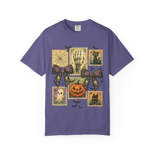 Halloween-Themed Unisex T-Shirt - Spooky Vibes for Fall Celebrations, Ghost Lovers Gift, Costume Party Essential, Cozy Autumn Tee