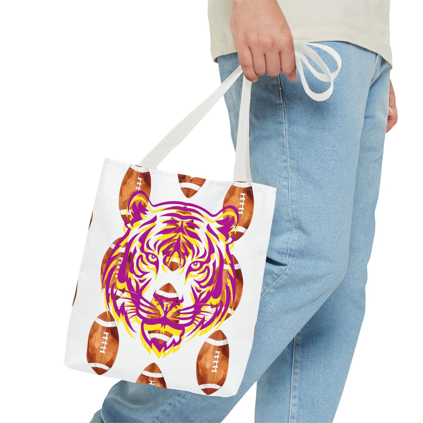 Vibrant Tiger Print Tote Bag - LSU Fans Gift