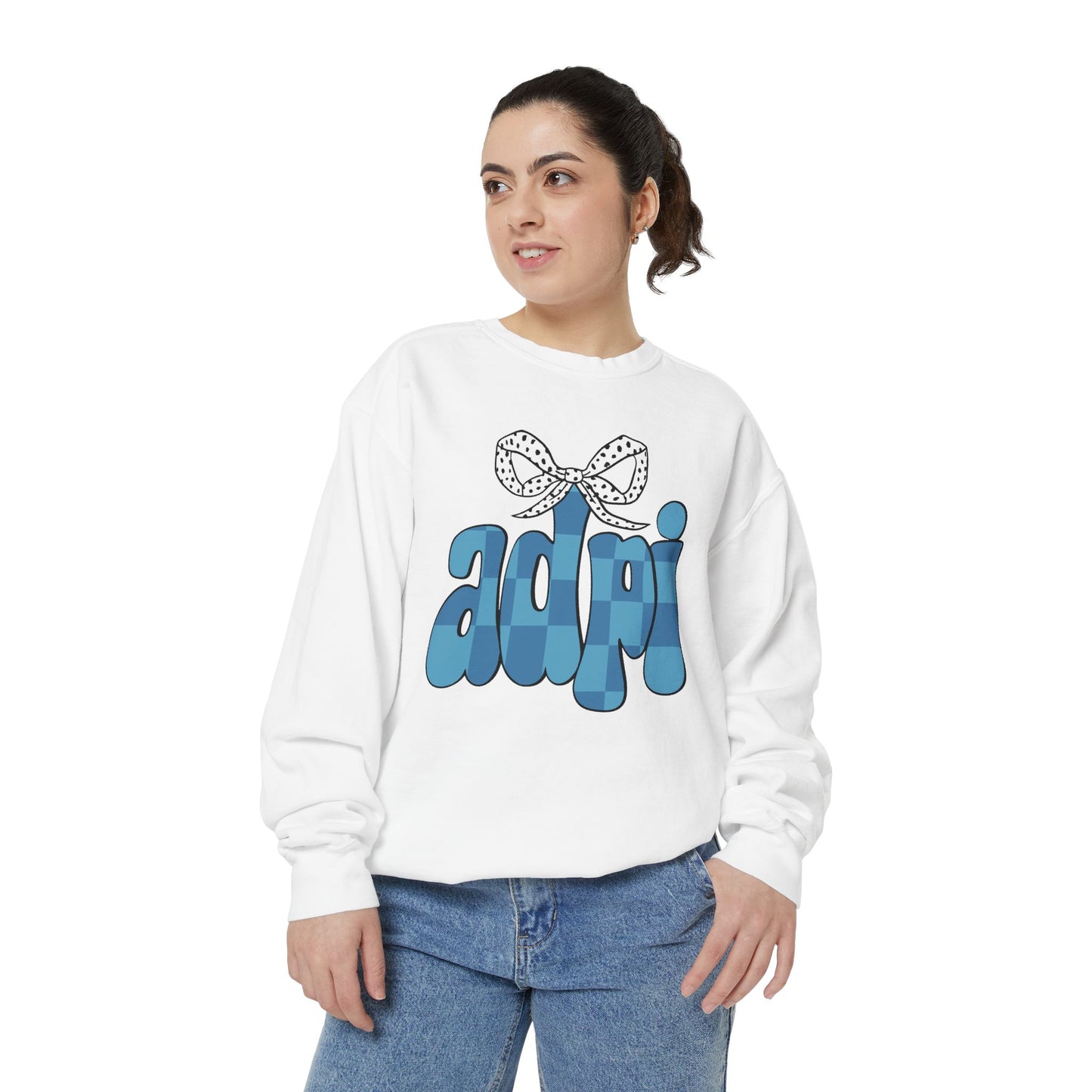 ADeltaPI Bow Design Unisex Sweatshirt - Cozy Casual Wear, comfort colors
