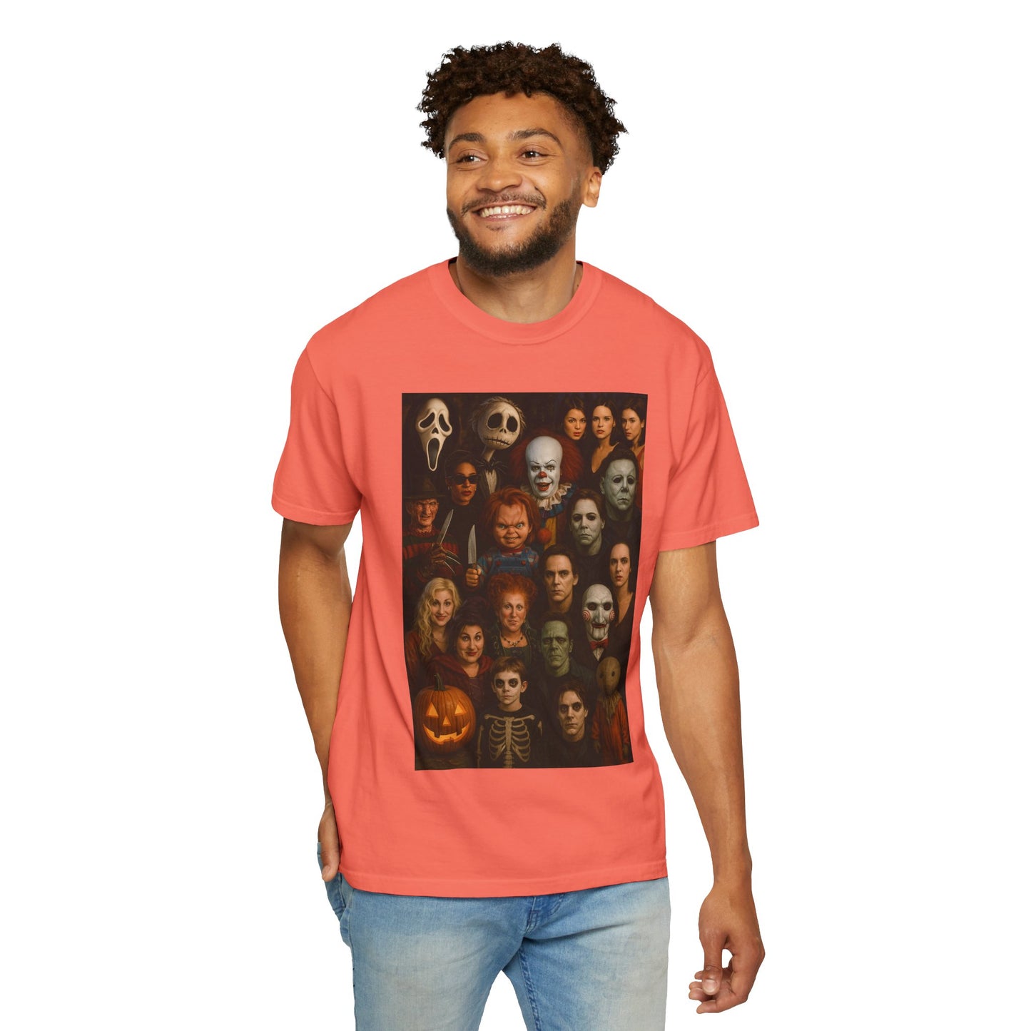 Spooky Halloween T-Shirt | Unisex Garment-Dyed Tee Featuring Iconic Horror Movie Characters, Perfect for Halloween Parties, Horror [...]