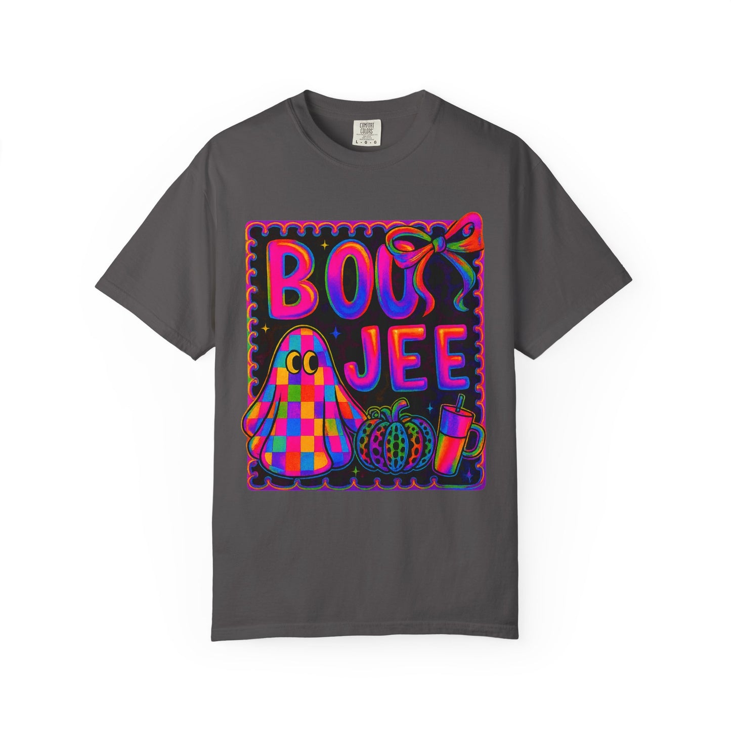 BOOJee Retro Comfort Colors, Garment-Dyed T-shirt, Colorful Graphic Tee, Unisex Streetwear, Fun Gift, Festival Fashion, Vegan Style