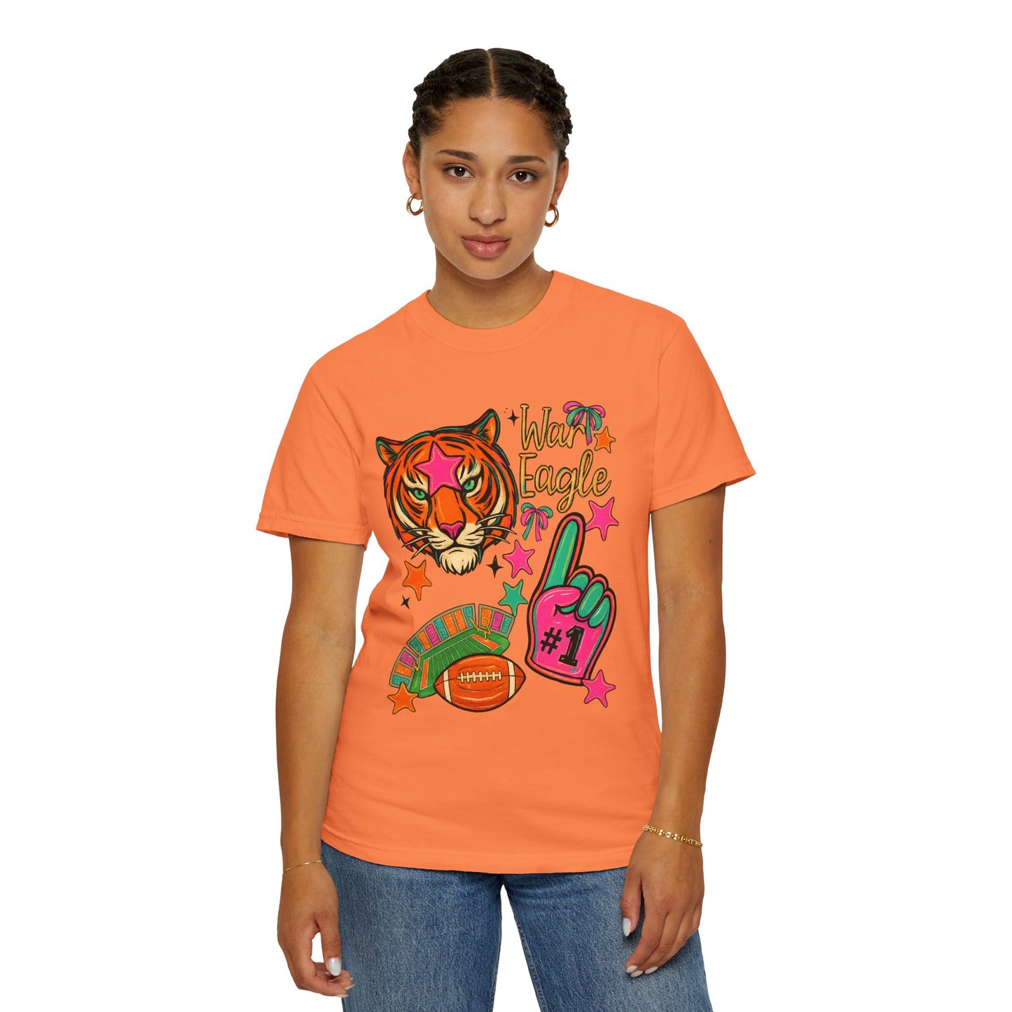 Vintage Preppy Tiger Football Game Day Unisex T-shirt